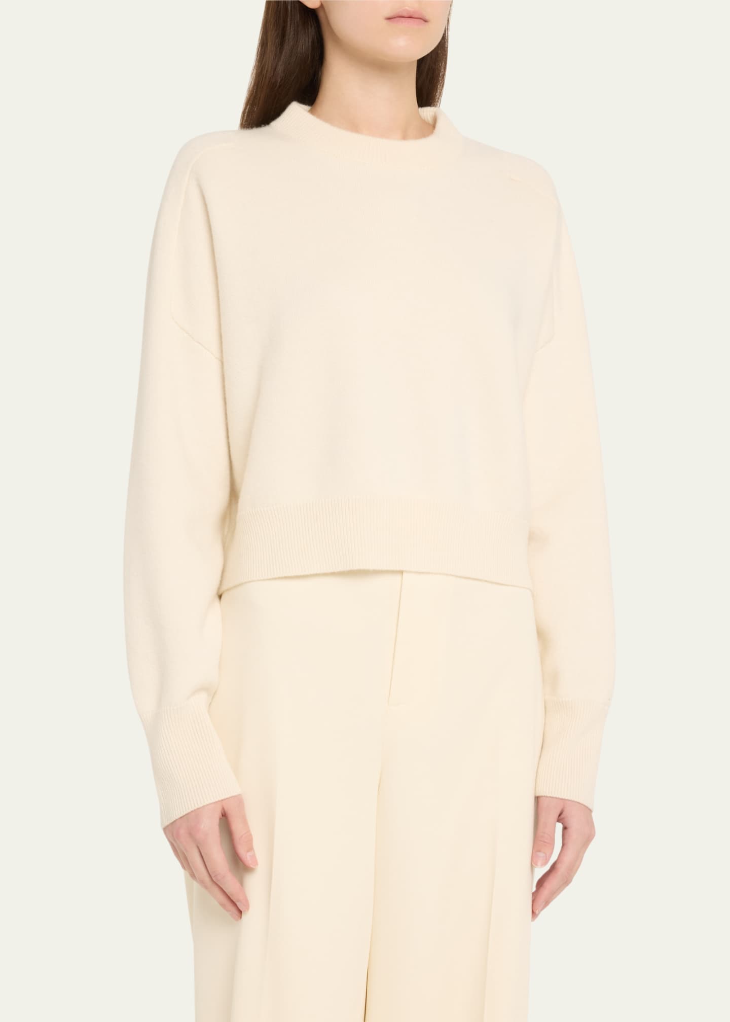 Loulou Studio Miro Boxy Cashmere Crewneck Sweater Image 4 of 5