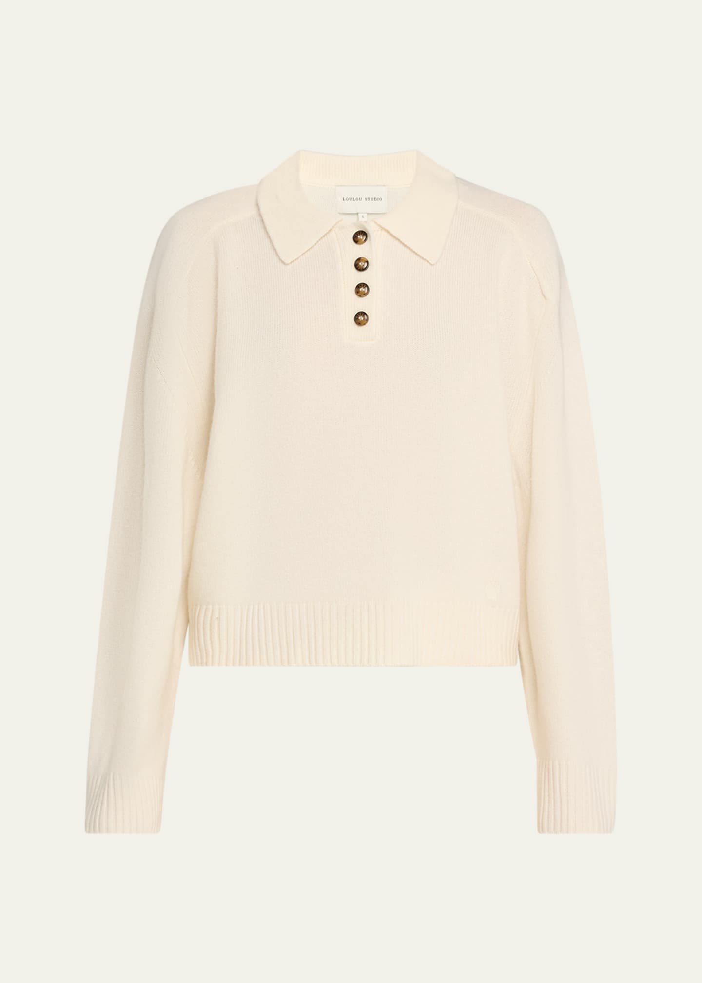 Loulou Studio Homere Polo Cashmere Sweater Image 1 of 5