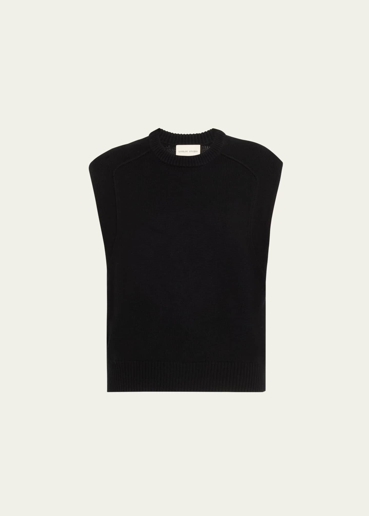 Loulou Studio Mari Sleeveless Wool-Cashmere Boxy Sweater Image 1 of 5