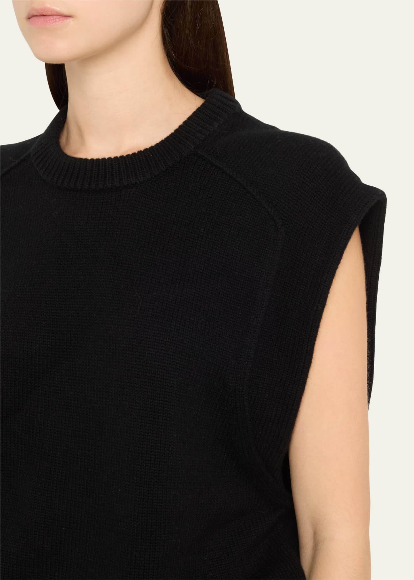 Loulou Studio Mari Sleeveless Wool-Cashmere Boxy Sweater Image 5 of 5