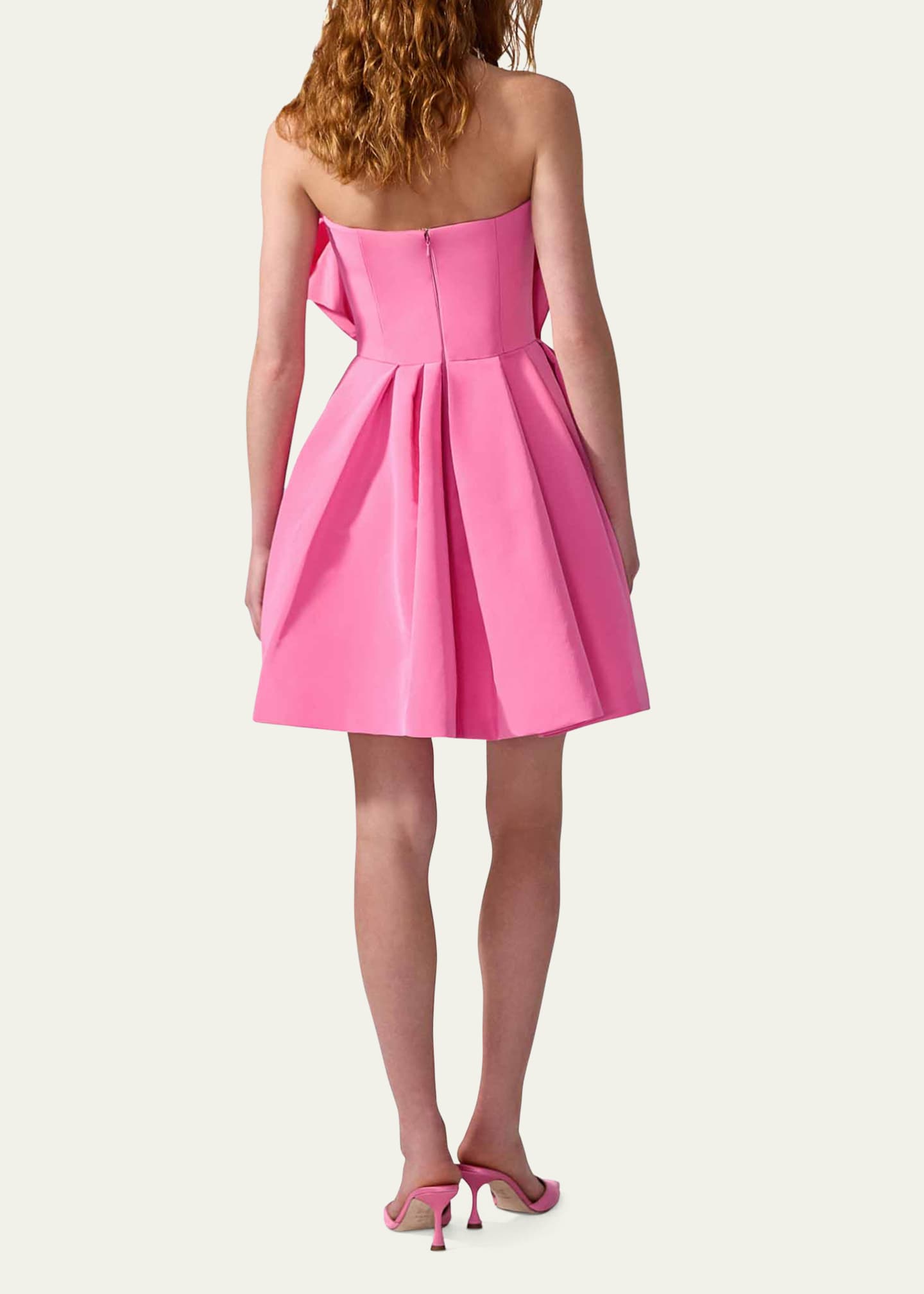 Carolina Herrera Flower Strapless Mini Dress Image 3 of 3