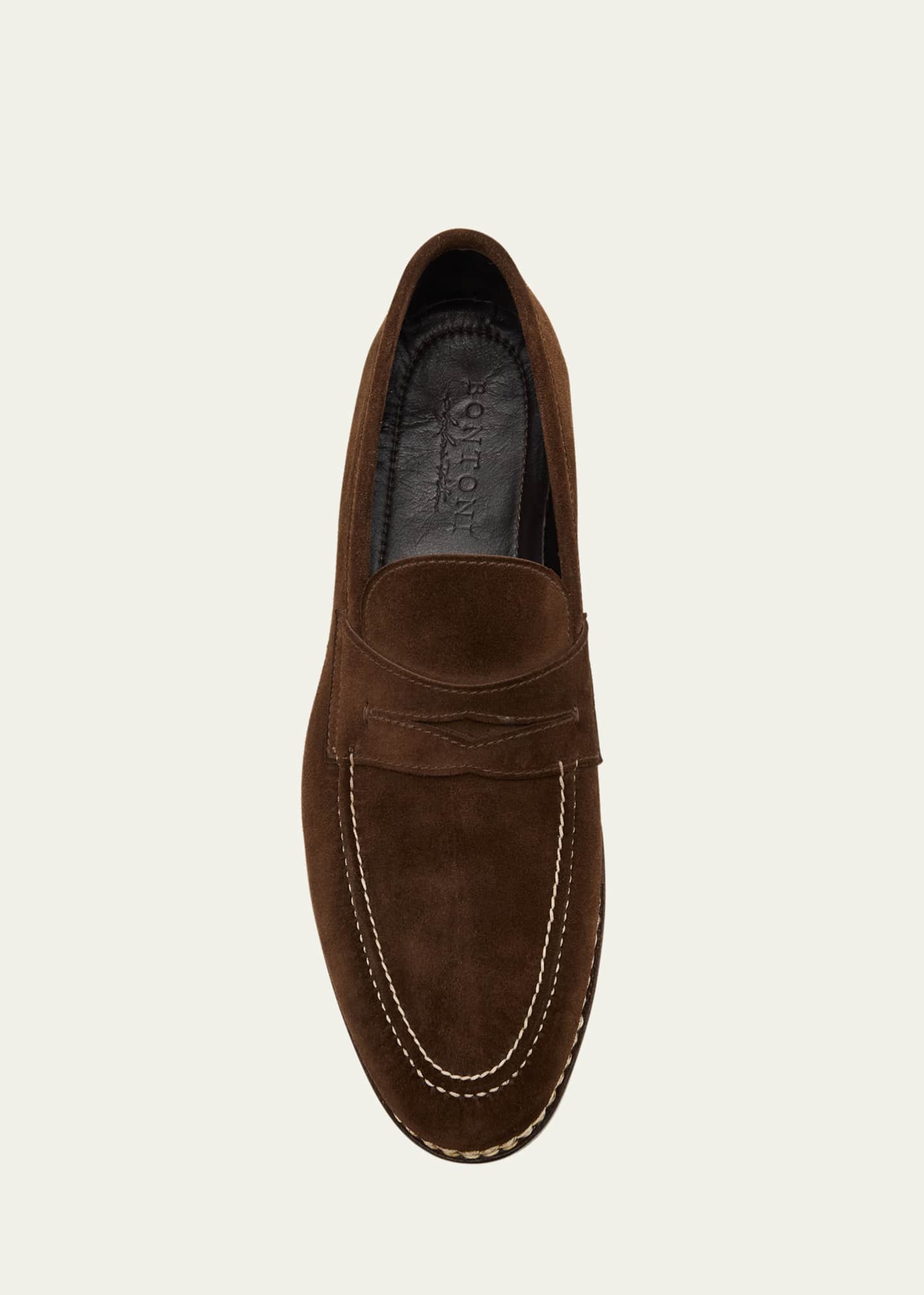 Bontoni Men's Fascinoso Suede Penny Loafers Image 4 of 4