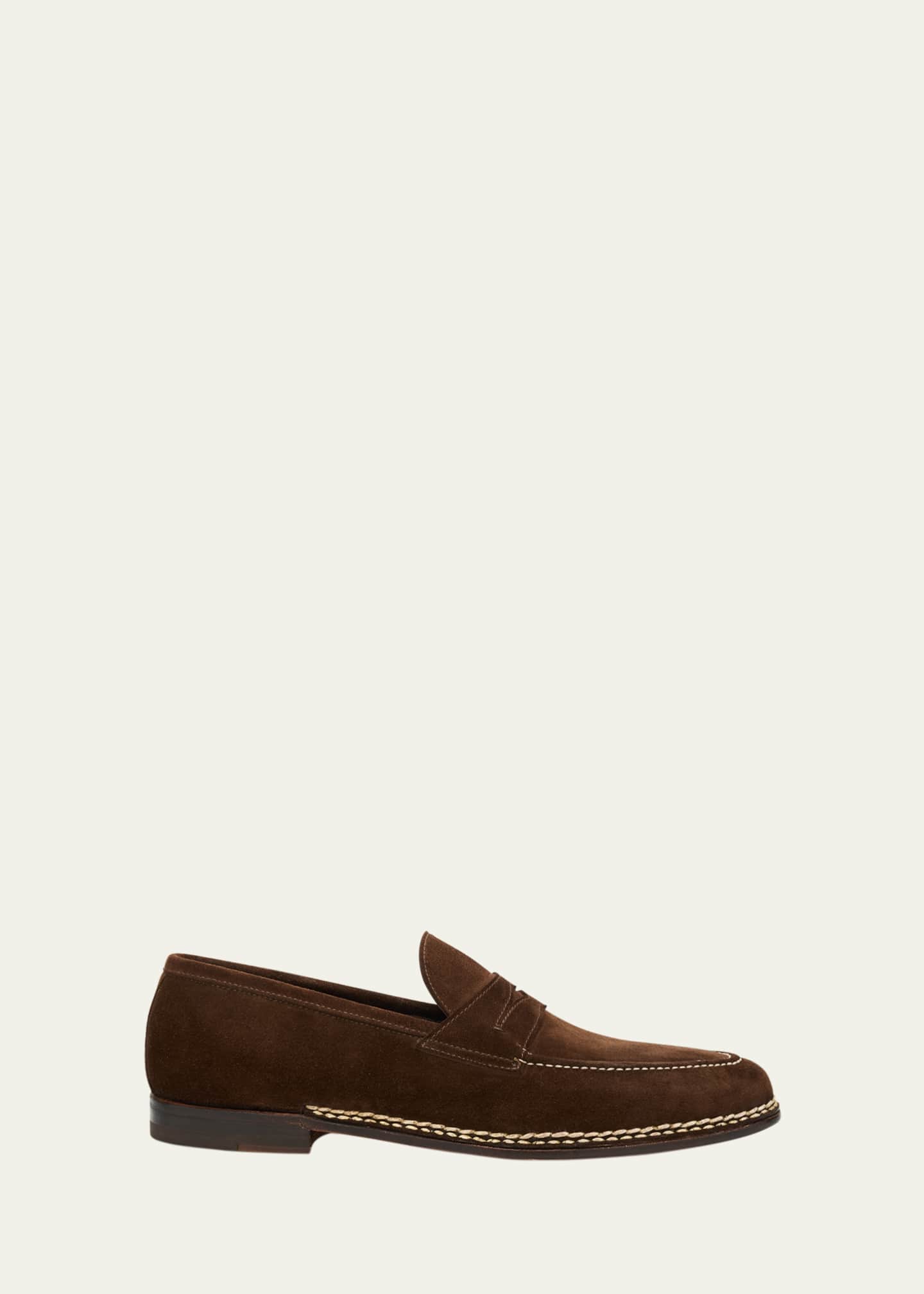 Bontoni Men's Fascinoso Suede Penny Loafers Image 1 of 4