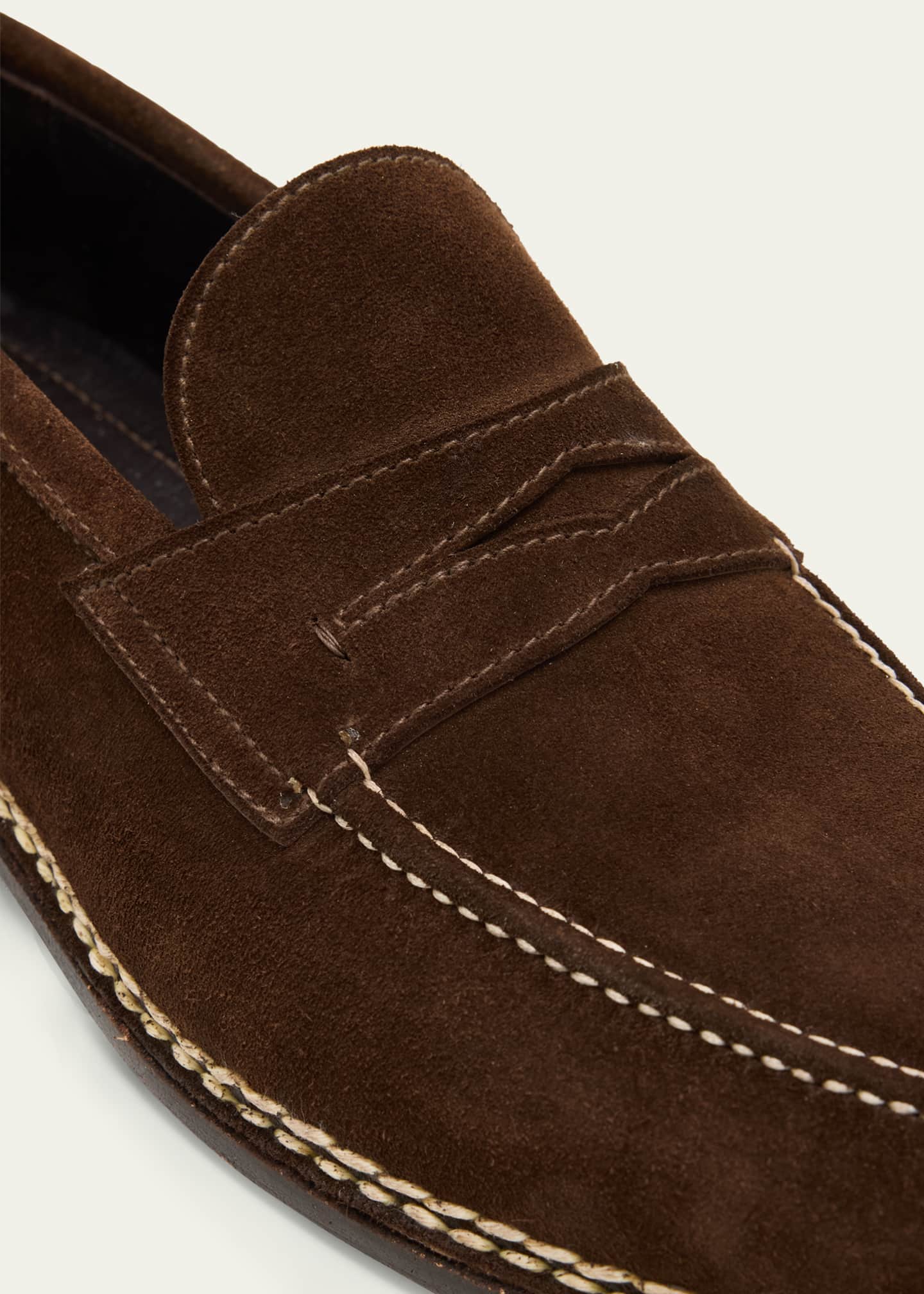 Bontoni Men's Fascinoso Suede Penny Loafers Image 3 of 4