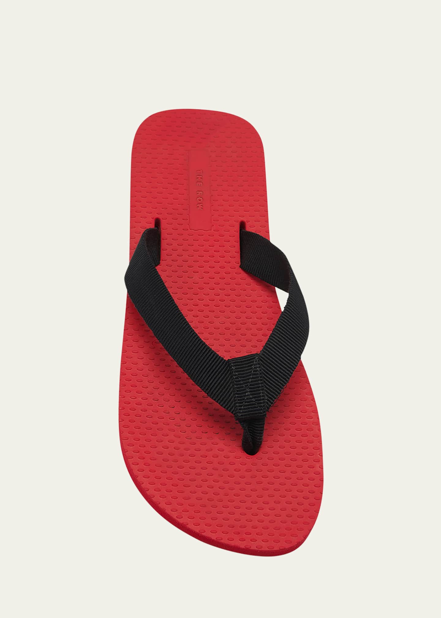 THE ROW Dune Cotton Flat Thong Sandals Image 3 of 3