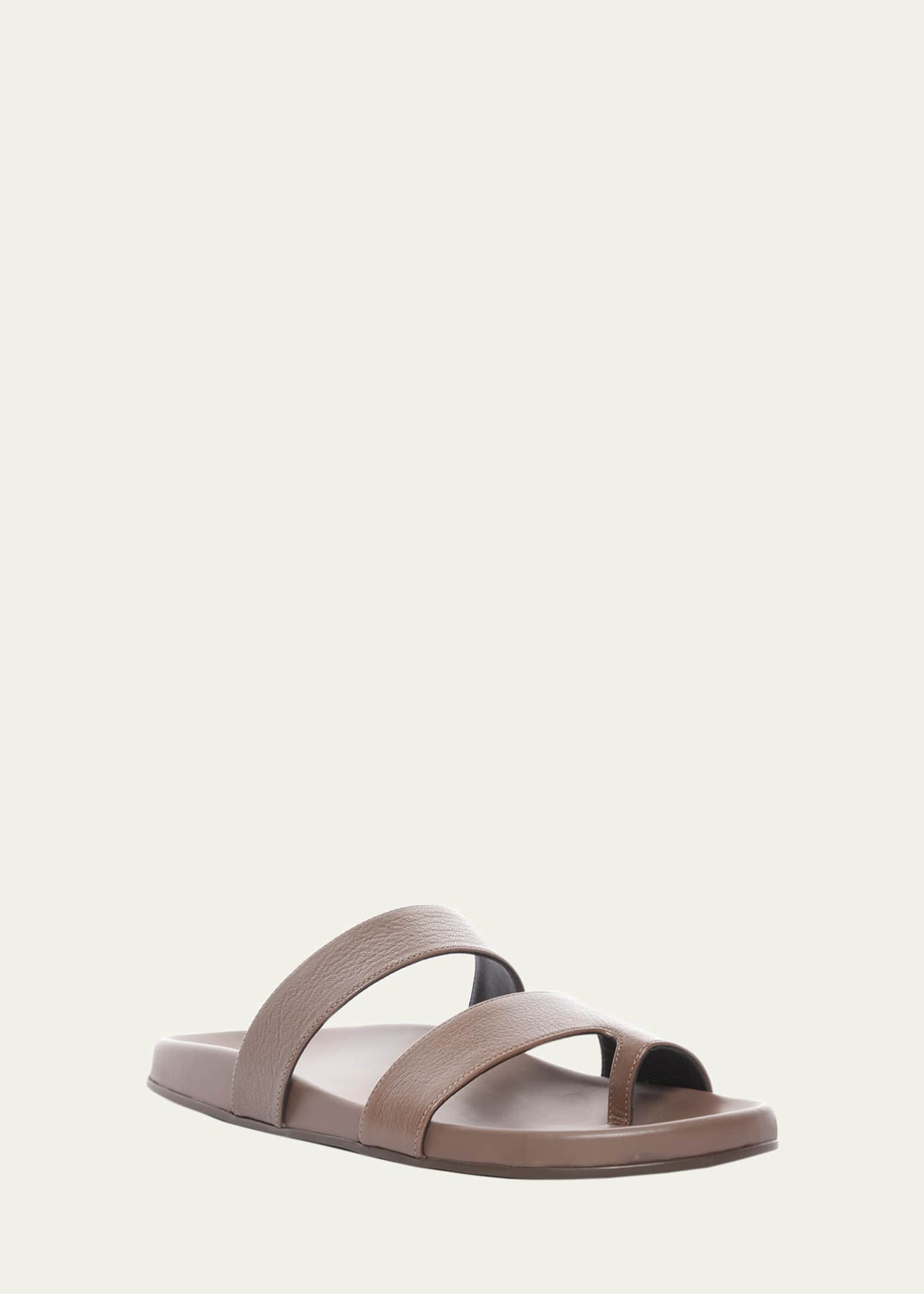 サンダル The Row 'Hugh' slides Hugh スエードスライド ブラック – The Row