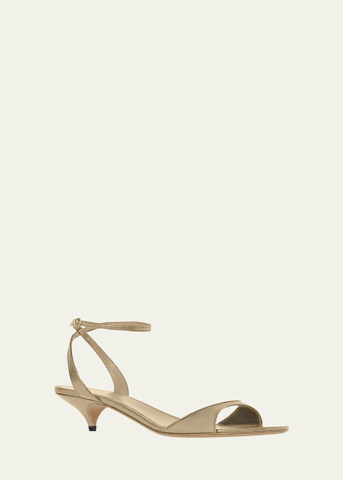THE ROW Vika Leather Ankle-Strap Sandals Image 2 of 3