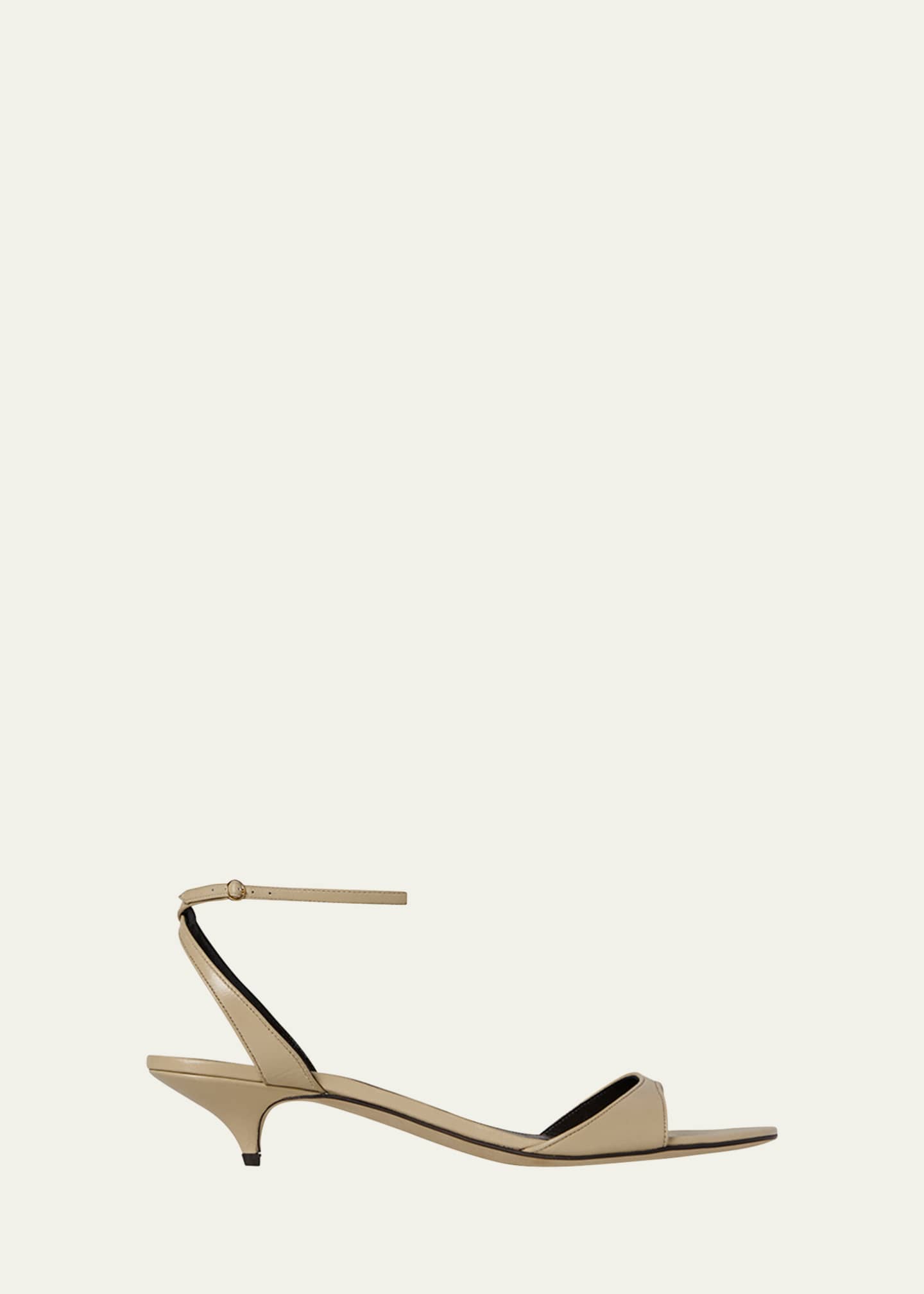 THE ROW Vika Leather Ankle-Strap Sandals Image 1 of 3