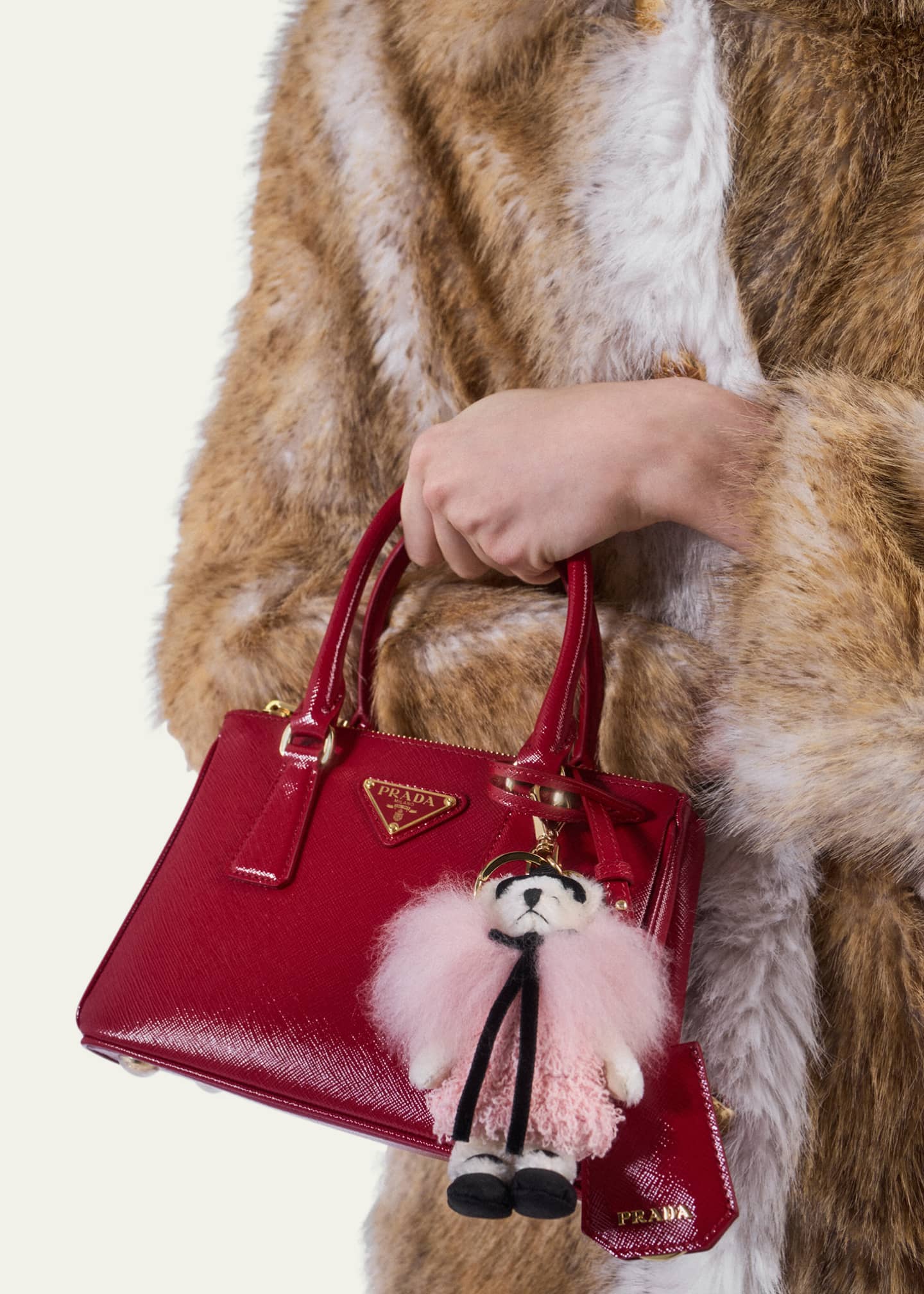 Ines Shearling Bear Bag Charm
