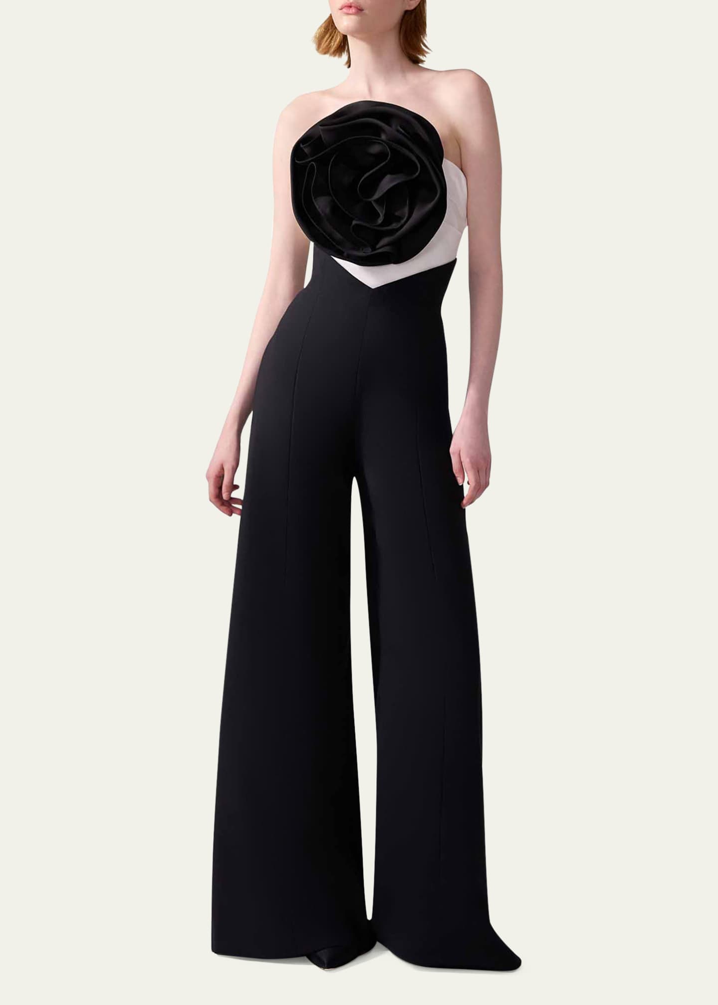 Carolina Herrera V-Waistband Wide-Leg Pants Image 2 of 3