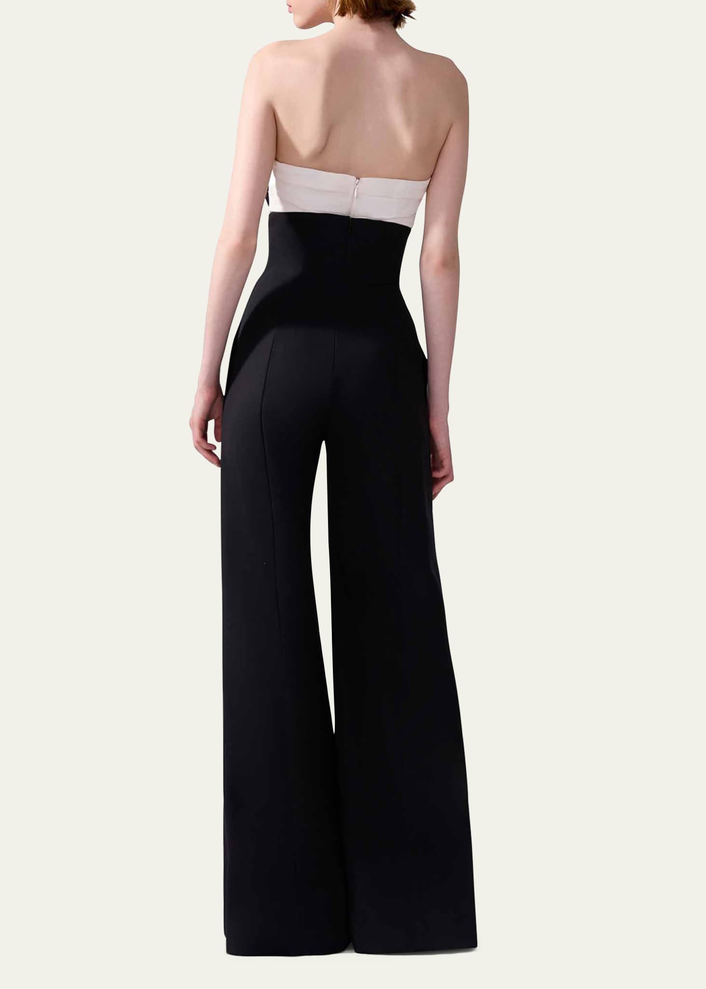 Carolina Herrera V-Waistband Wide-Leg Pants Image 3 of 3
