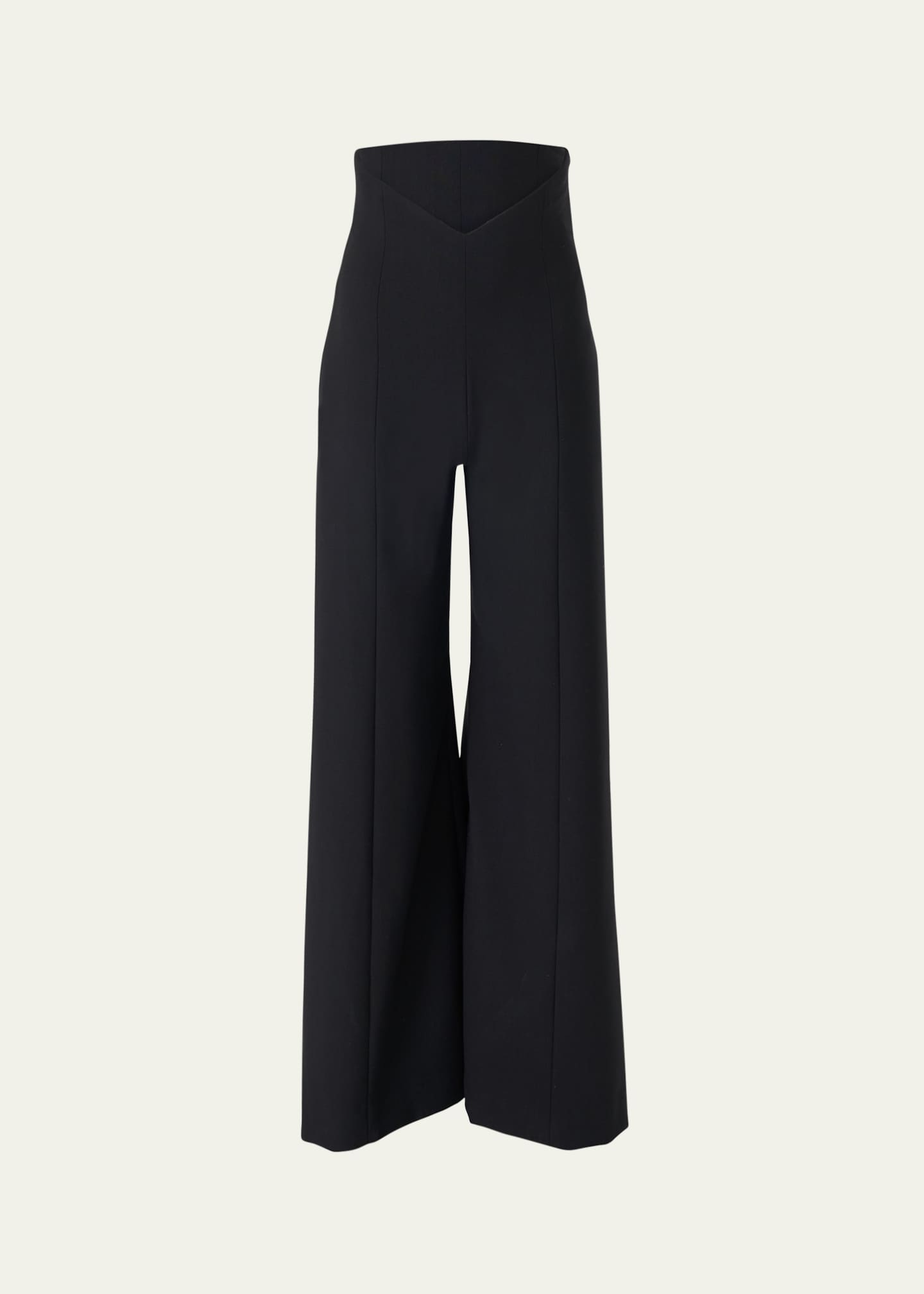 Carolina Herrera V-Waistband Wide-Leg Pants Image 1 of 3