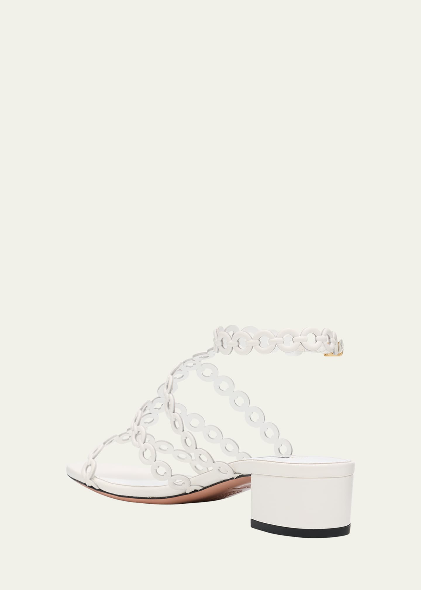 Aquazzura Infinity Leather Chain T-Strap Sandals Image 2 of 4