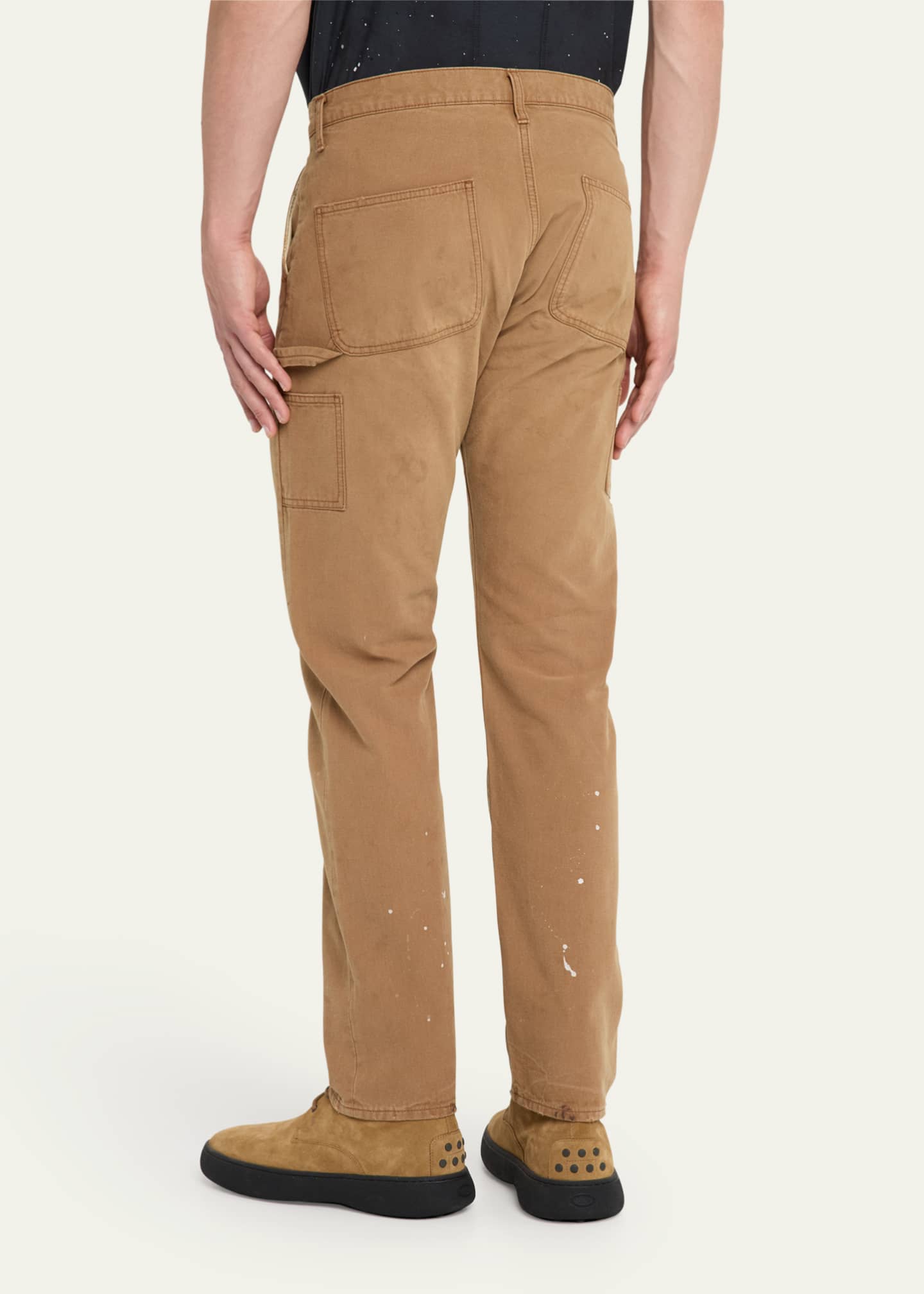 John Elliott Men's Canvas Paint-Splatter Work Pants Image 3 of 5