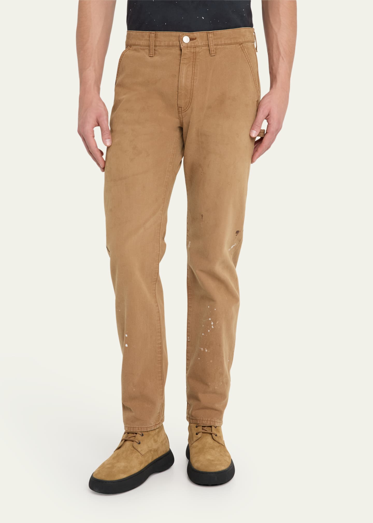 John Elliott Men's Canvas Paint-Splatter Work Pants Image 4 of 5