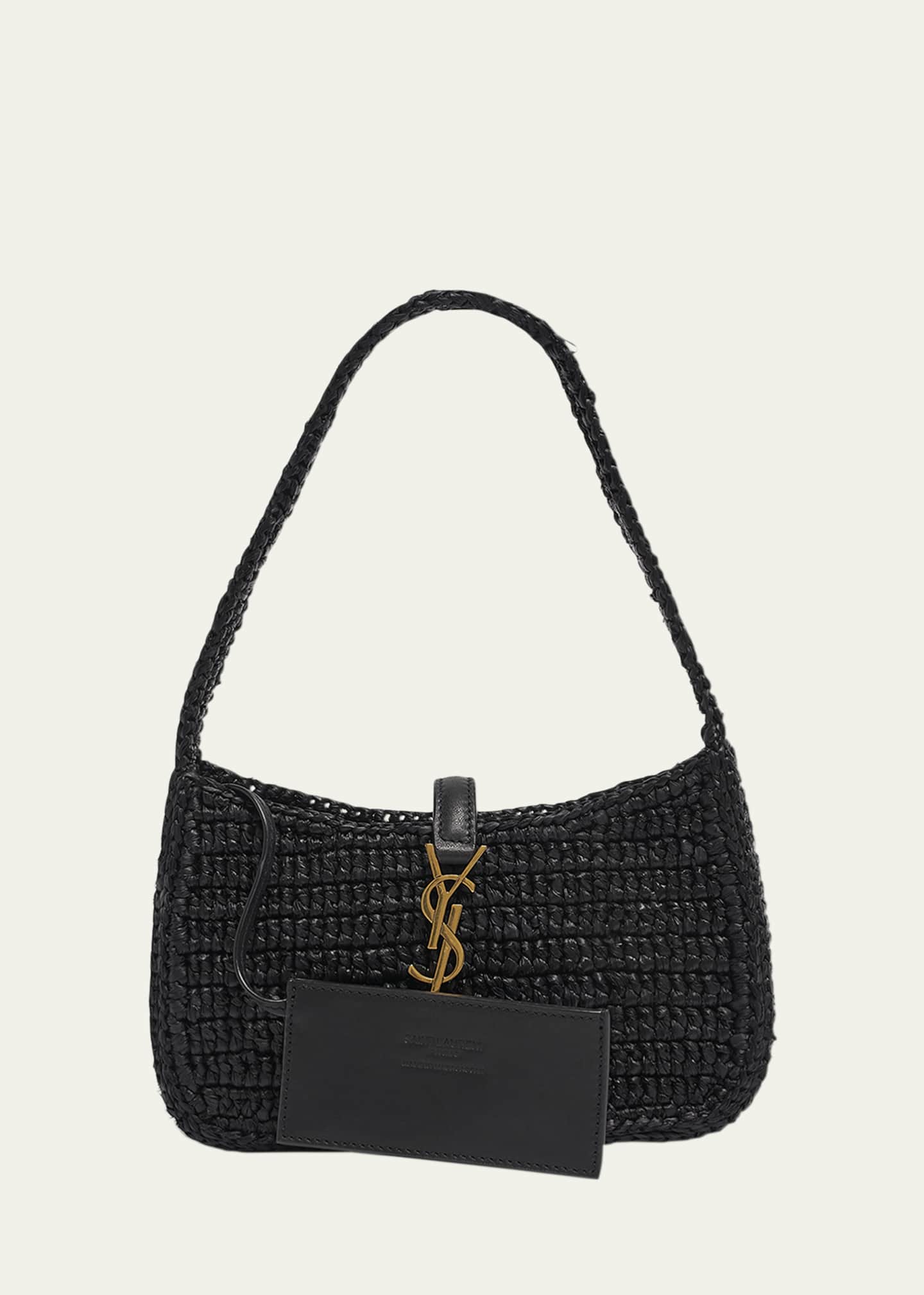 Saint Laurent Le 5 A 7 Mini Shoulder Bag in Raffia - Bergdorf Goodman