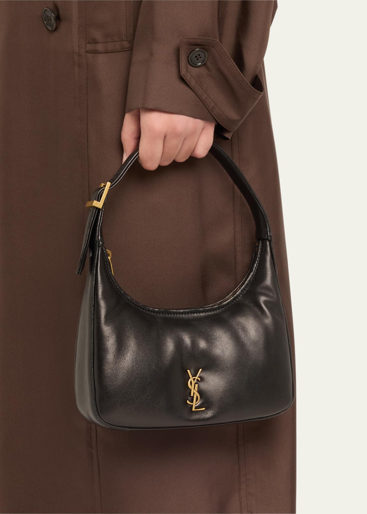 Saint Laurent Calypso Mini YSL Shoulder Bag in Plunged Lambskin ...