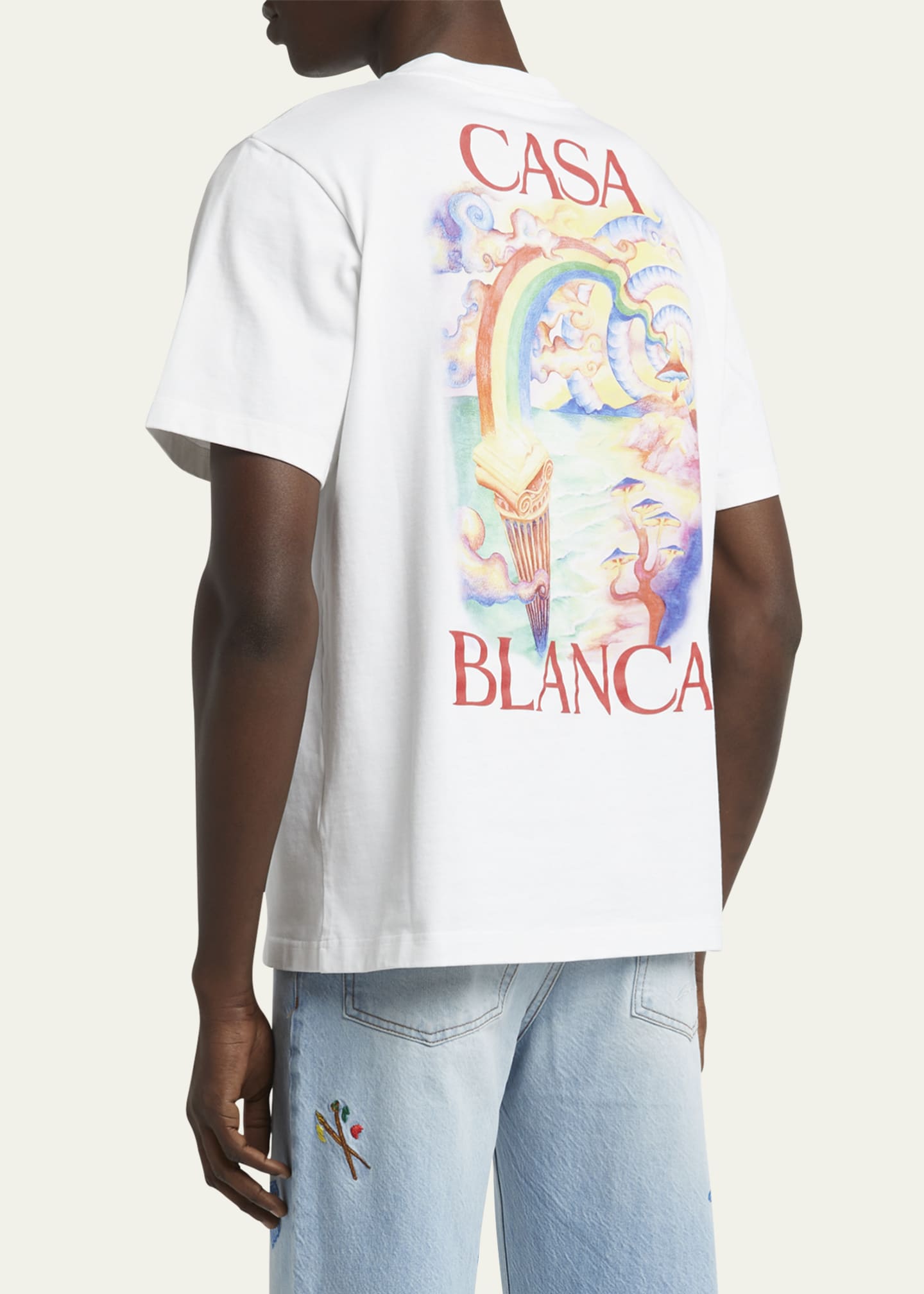 CASABLANCA Men's Nature's Teacher Mushroom Jersey T-Shirt Image 3 of 5