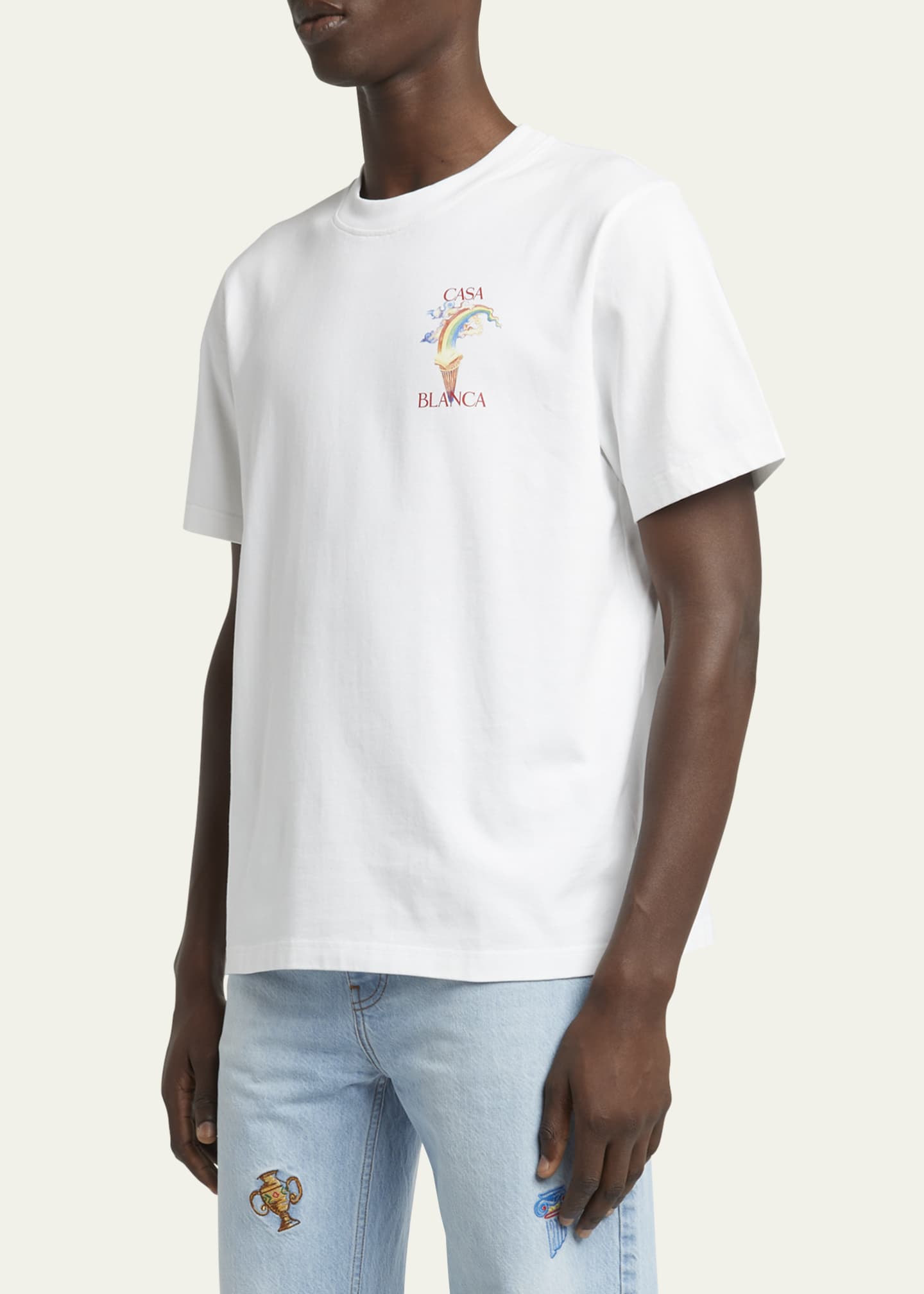 CASABLANCA Men's Nature's Teacher Mushroom Jersey T-Shirt Image 4 of 5