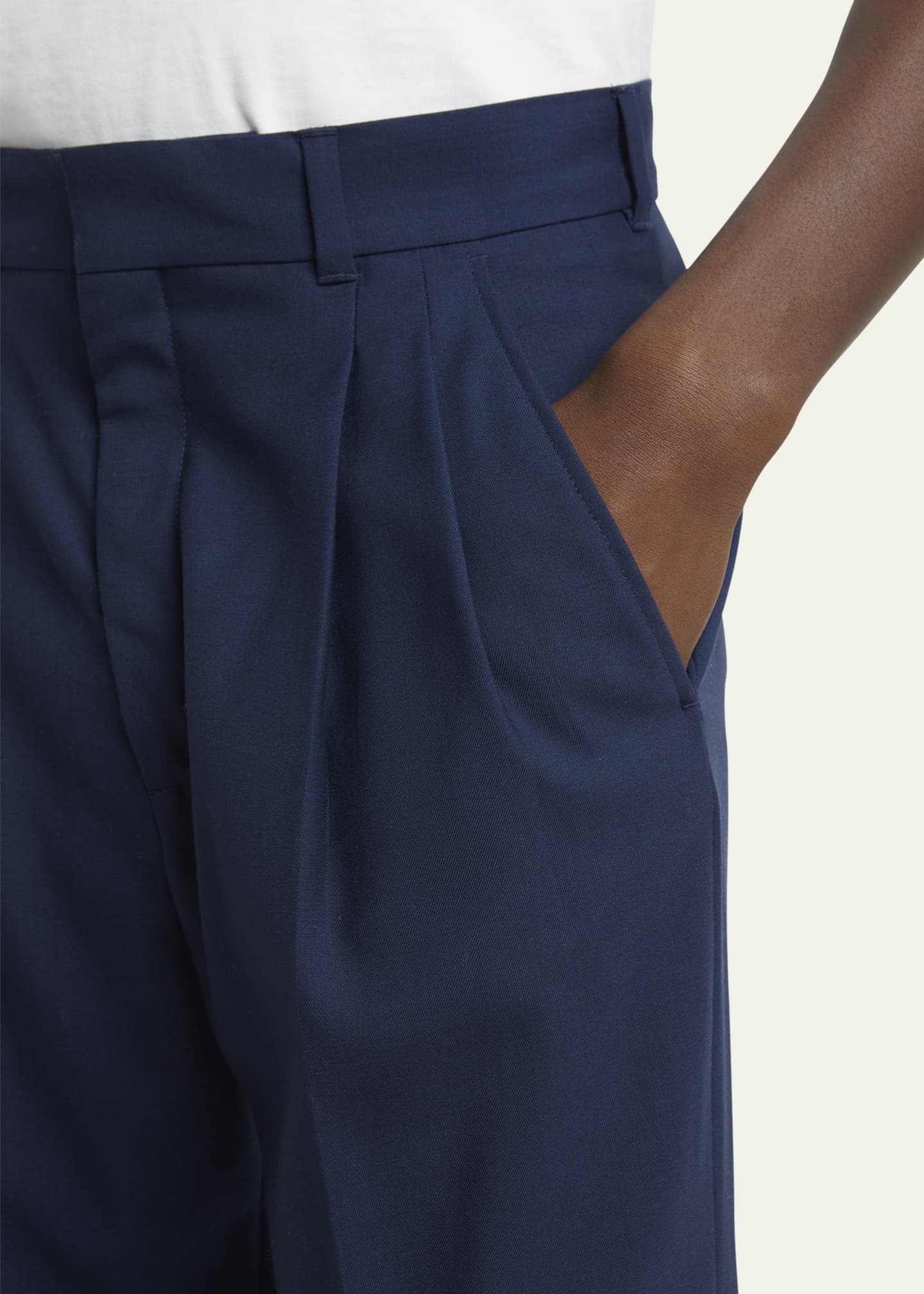 CASABLANCA Men's Wool Elastic-Waist Pleated Pants Image 5 of 5