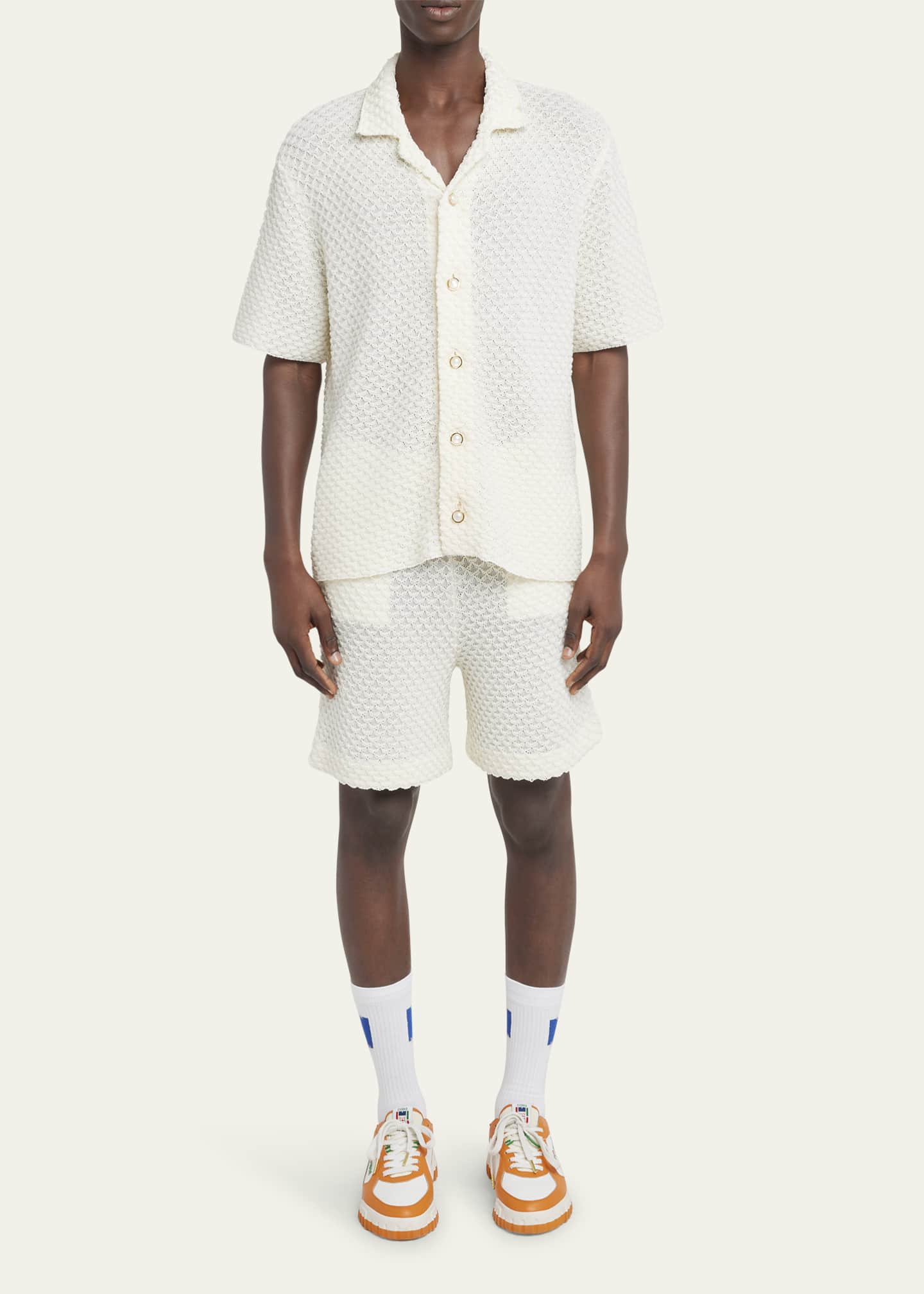 CASABLANCA Men's Open Stitch Summer Camp Shirt Image 2 of 5