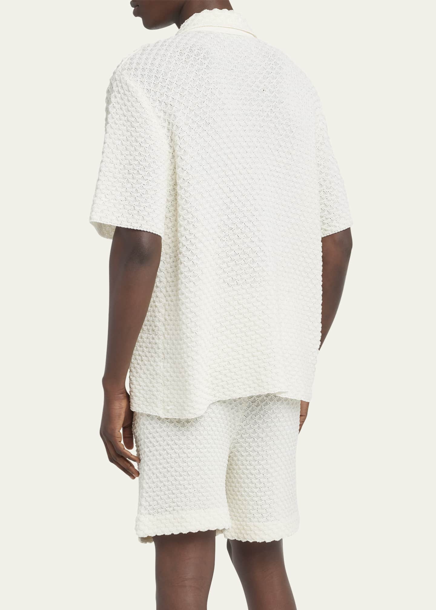 CASABLANCA Men's Open Stitch Summer Camp Shirt Image 3 of 5