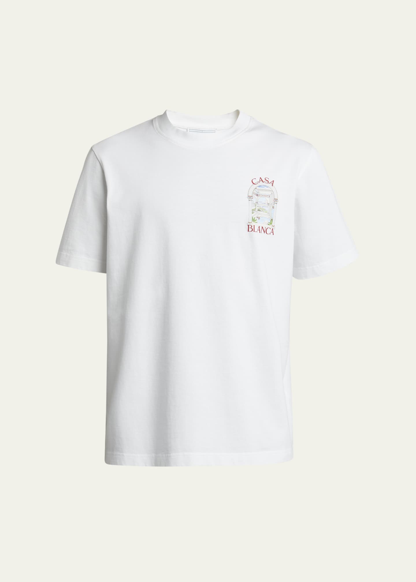 CASABLANCA Men's Le Passage Greek Dome Jersey T-Shirt Image 1 of 5
