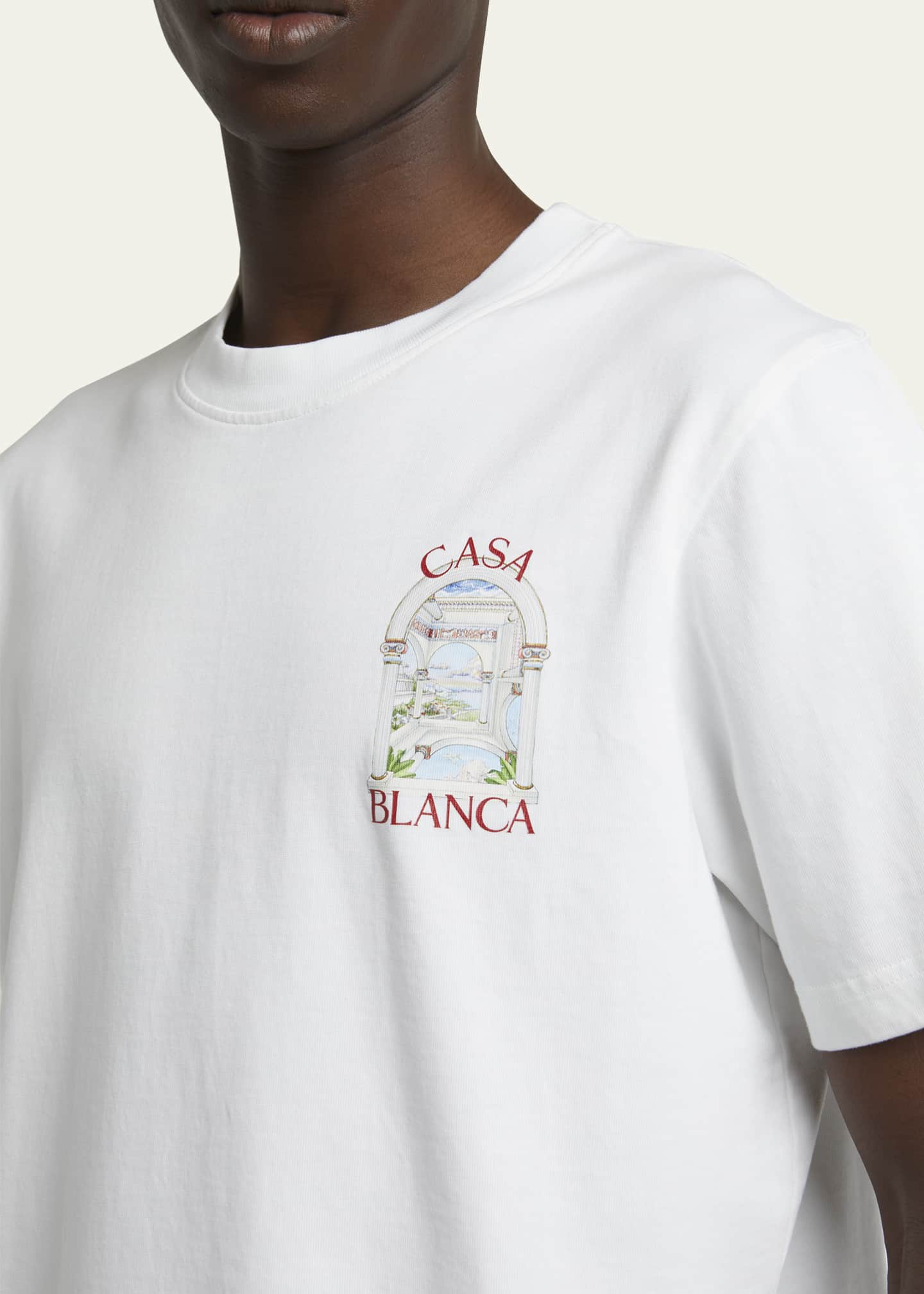 CASABLANCA Men's Le Passage Greek Dome Jersey T-Shirt Image 5 of 5
