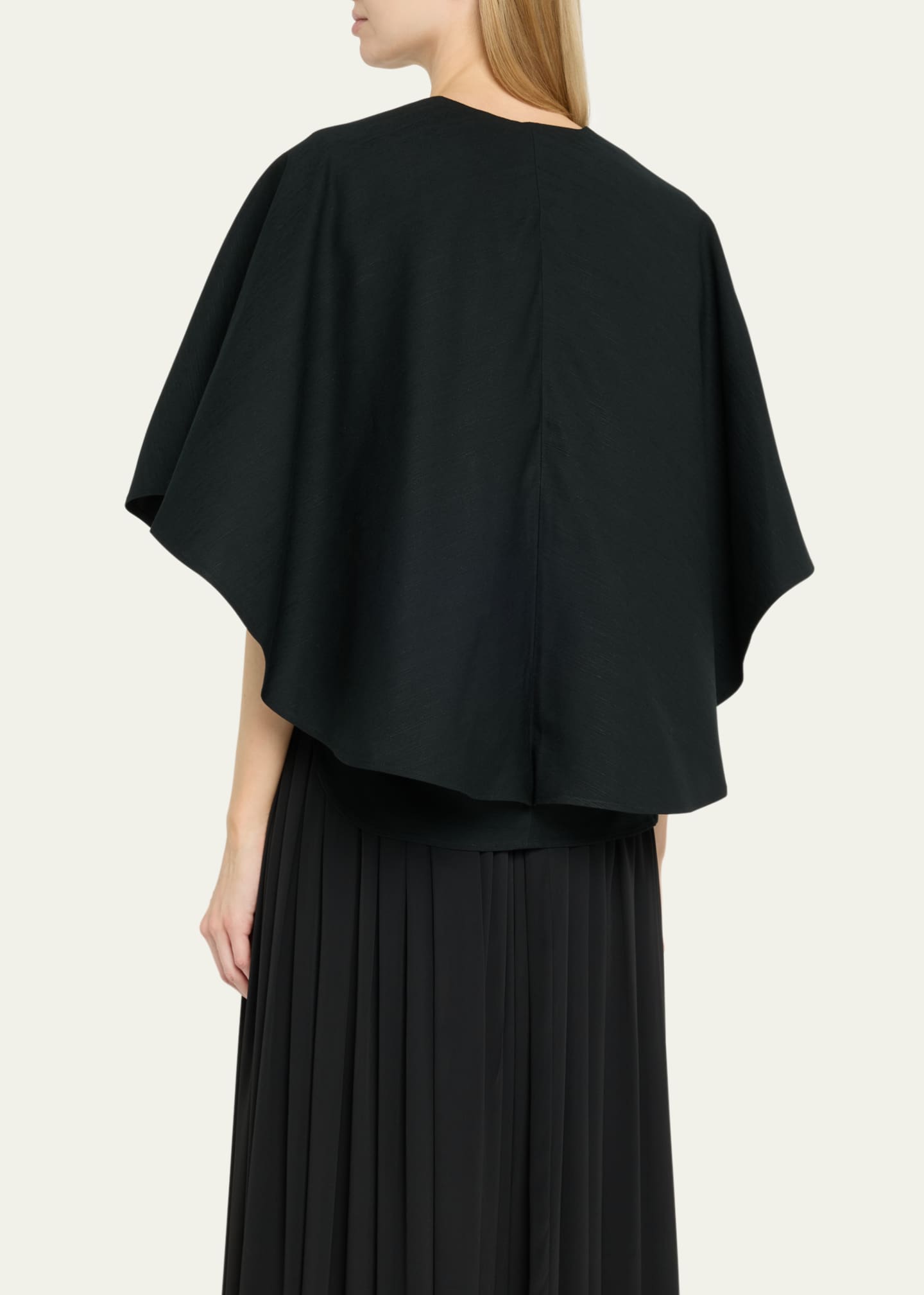 Loulou Studio Arona V-Neck Cape Blouse Image 3 of 5