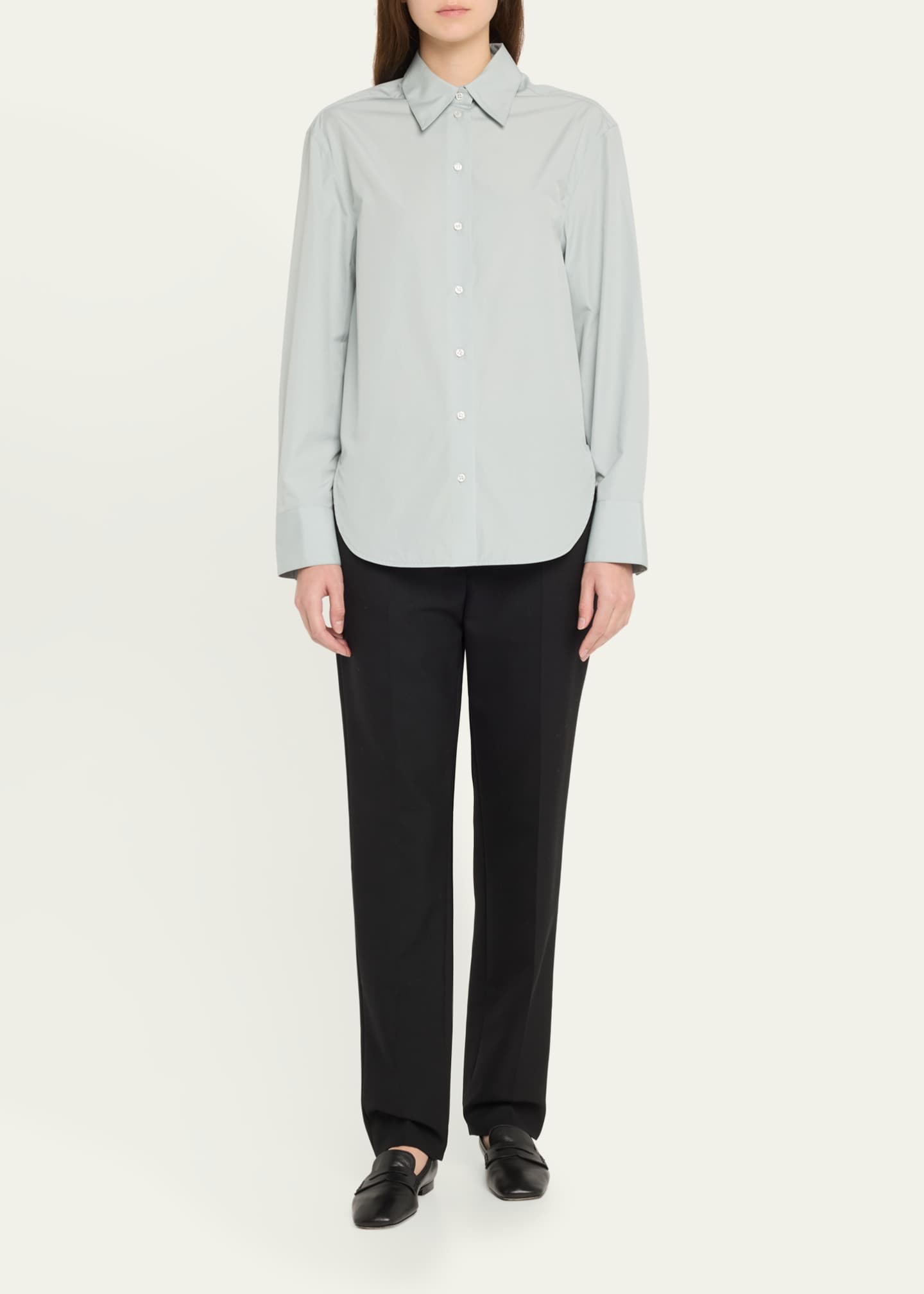 Loulou Studio Alim Button-Down Cotton Shirt Image 2 of 5