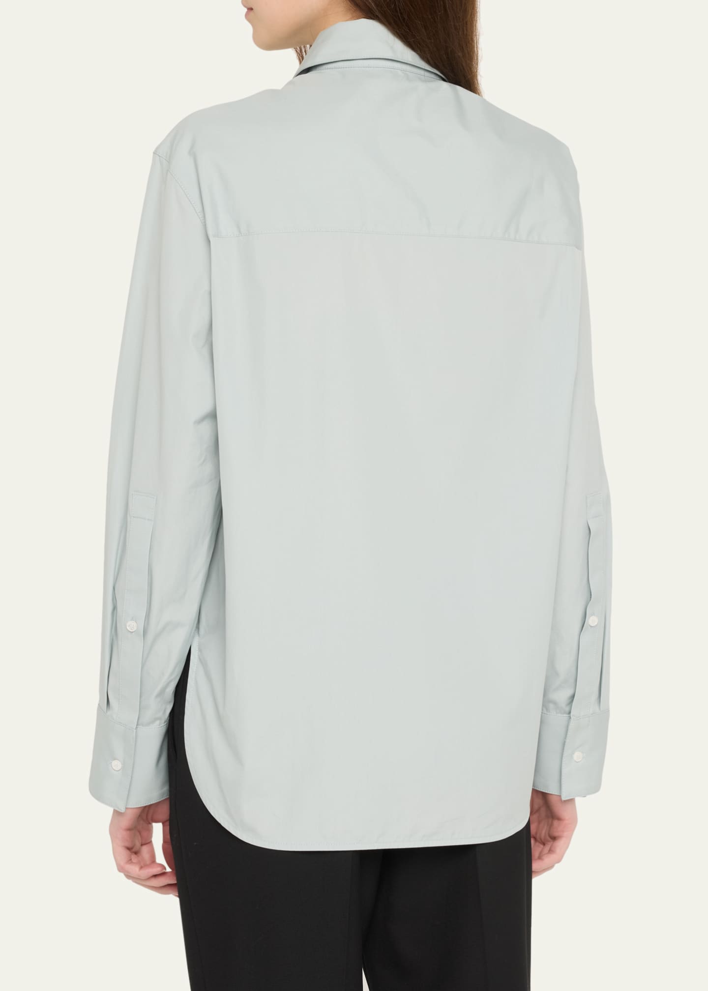 Loulou Studio Alim Button-Down Cotton Shirt Image 3 of 5
