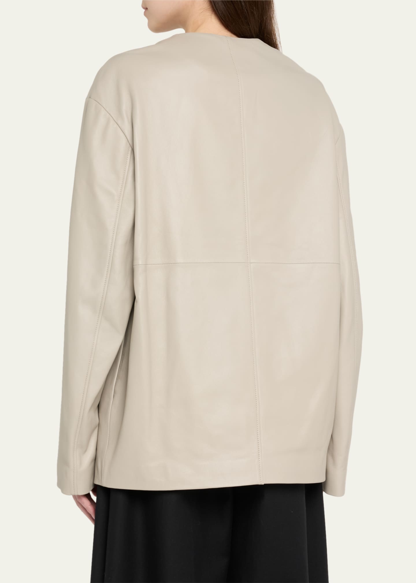 Loulou Studio Atalia Paneled Leather Coat Image 3 of 5