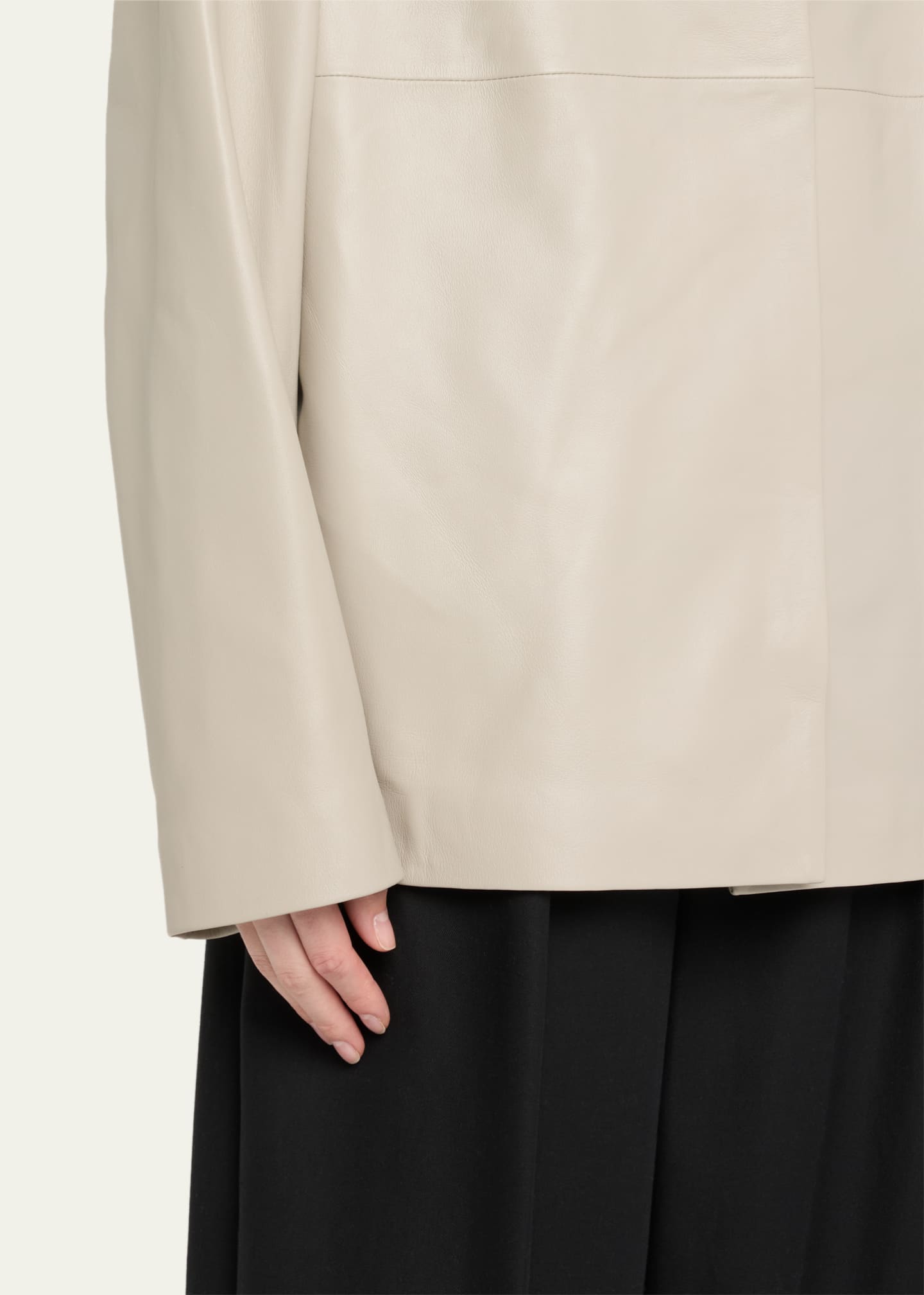 Loulou Studio Atalia Paneled Leather Coat Image 5 of 5