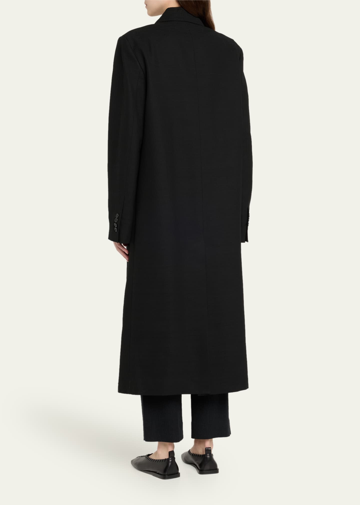 Loulou Studio Temo Long Double-Breasted Coat Image 3 of 5