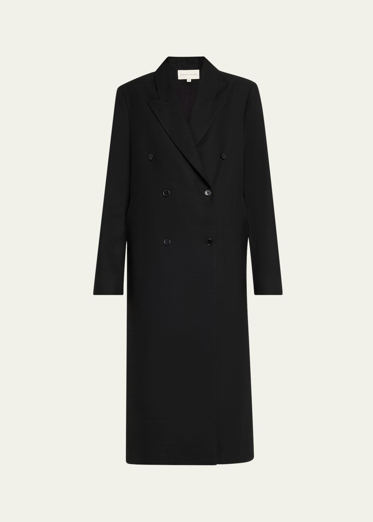 Loulou Studio Temo Long Double-Breasted Coat Image 1 of 5