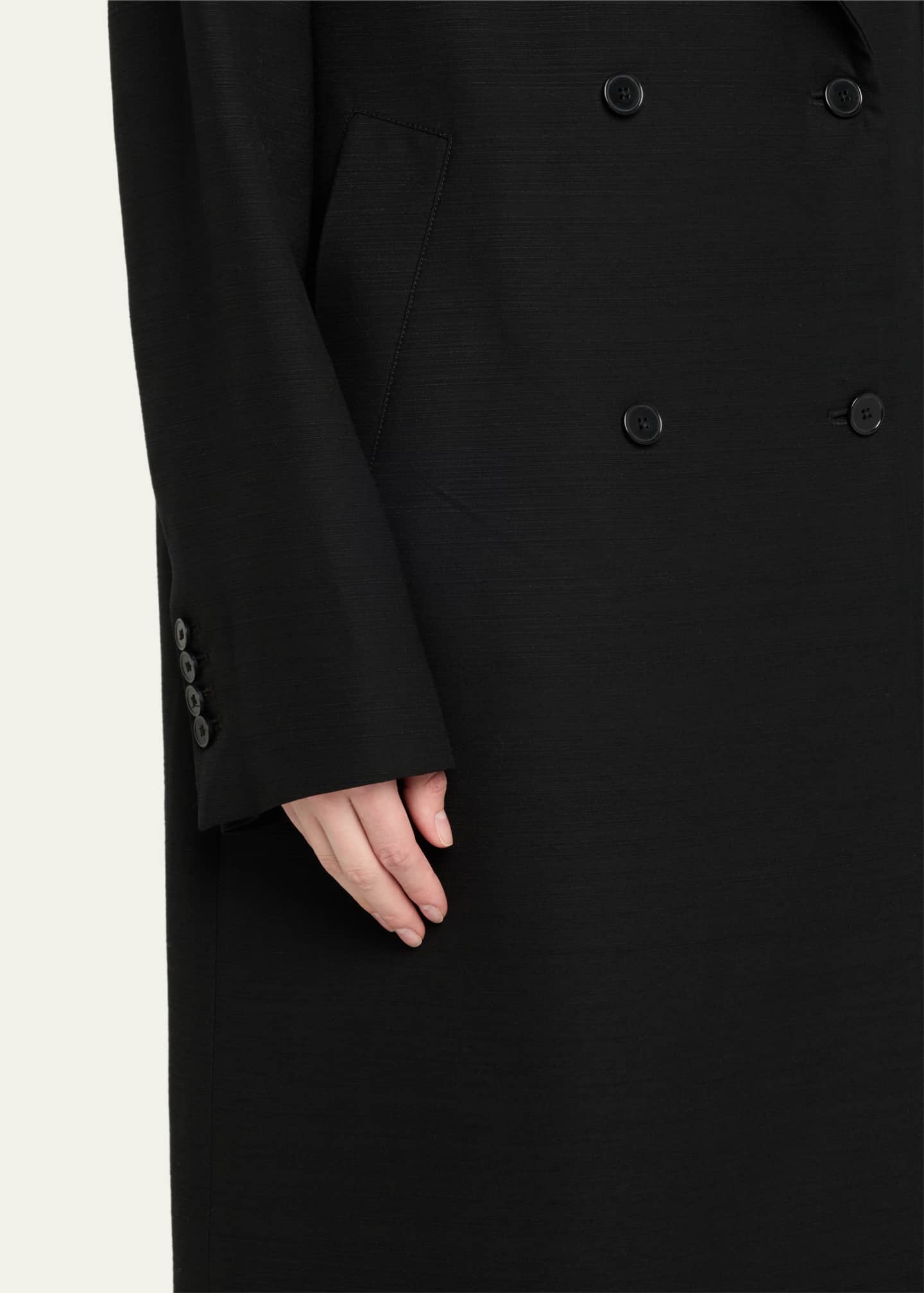 Loulou Studio Temo Long Double-Breasted Coat Image 5 of 5