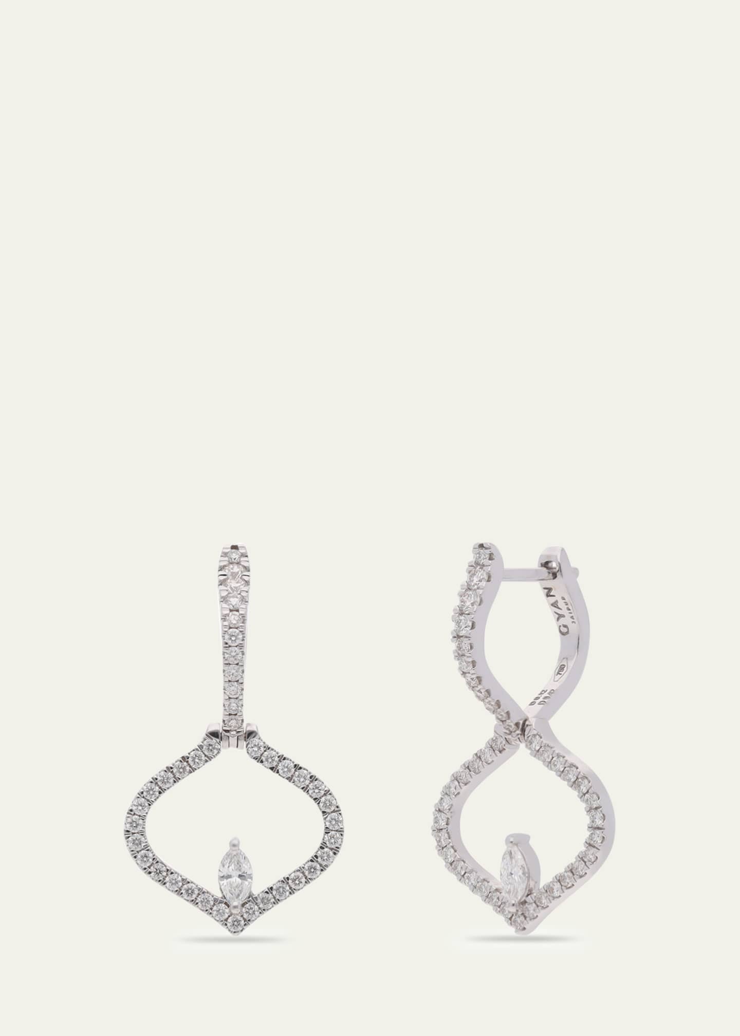 Gyan Jaipur Sarai Diamond Single Motif Earrings Image 2 of 2