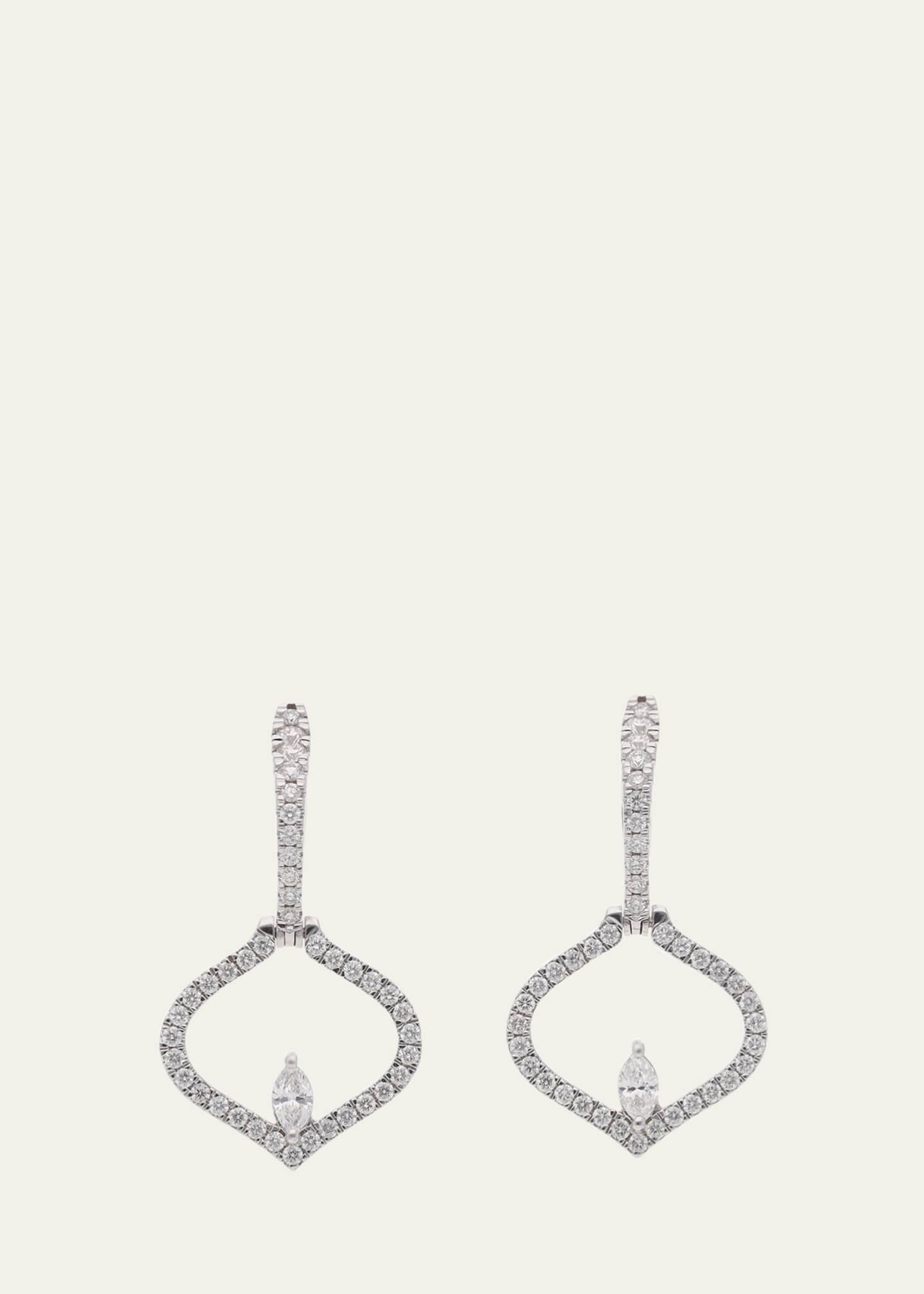 Gyan Jaipur Sarai Diamond Single Motif Earrings Image 1 of 2
