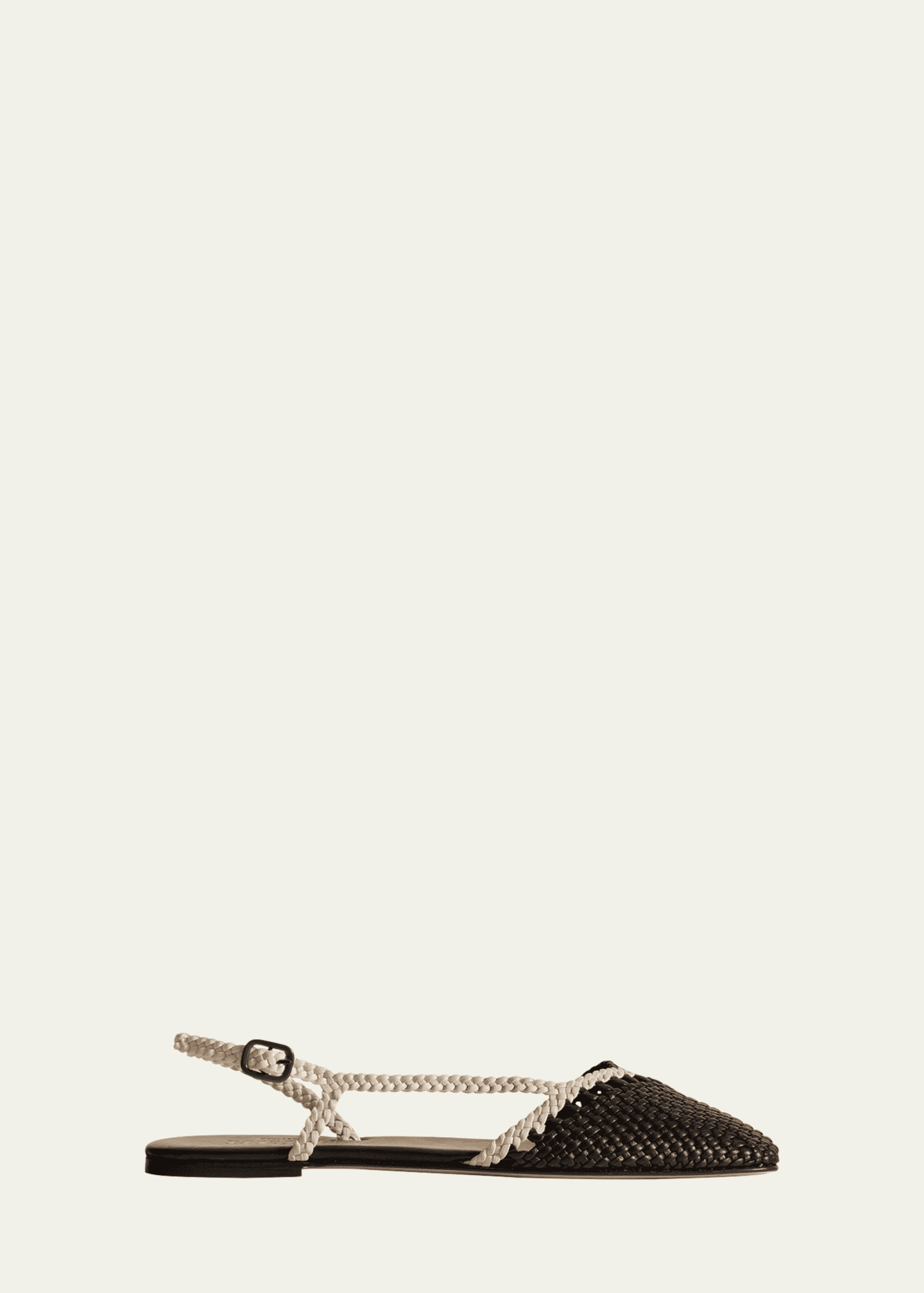 HEREU Rondaia Bicolor Woven Slingback Flats