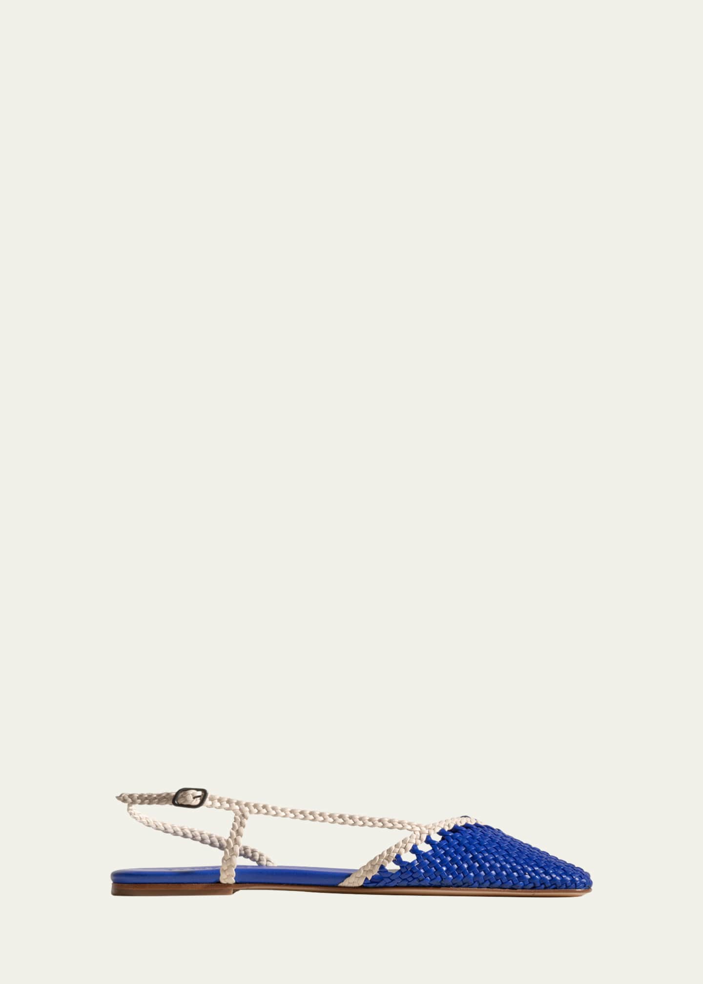 HEREU Rondaia Bicolor Woven Slingback Flats