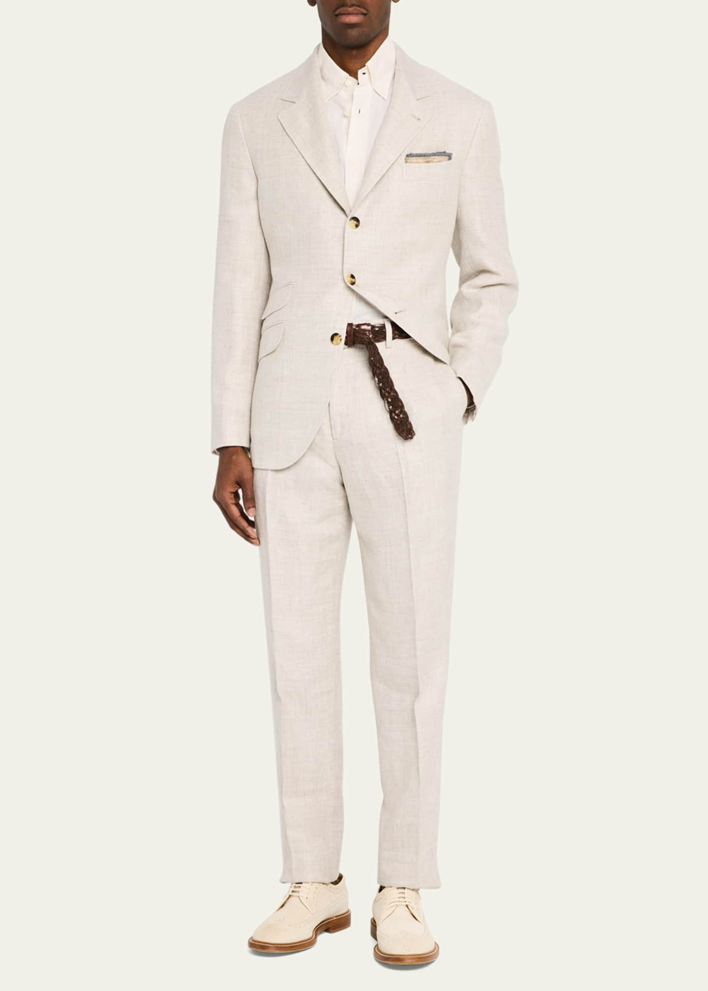 Brunello Cucinelli Men's Cavallo Two-Piece Suit Image 2 of 5