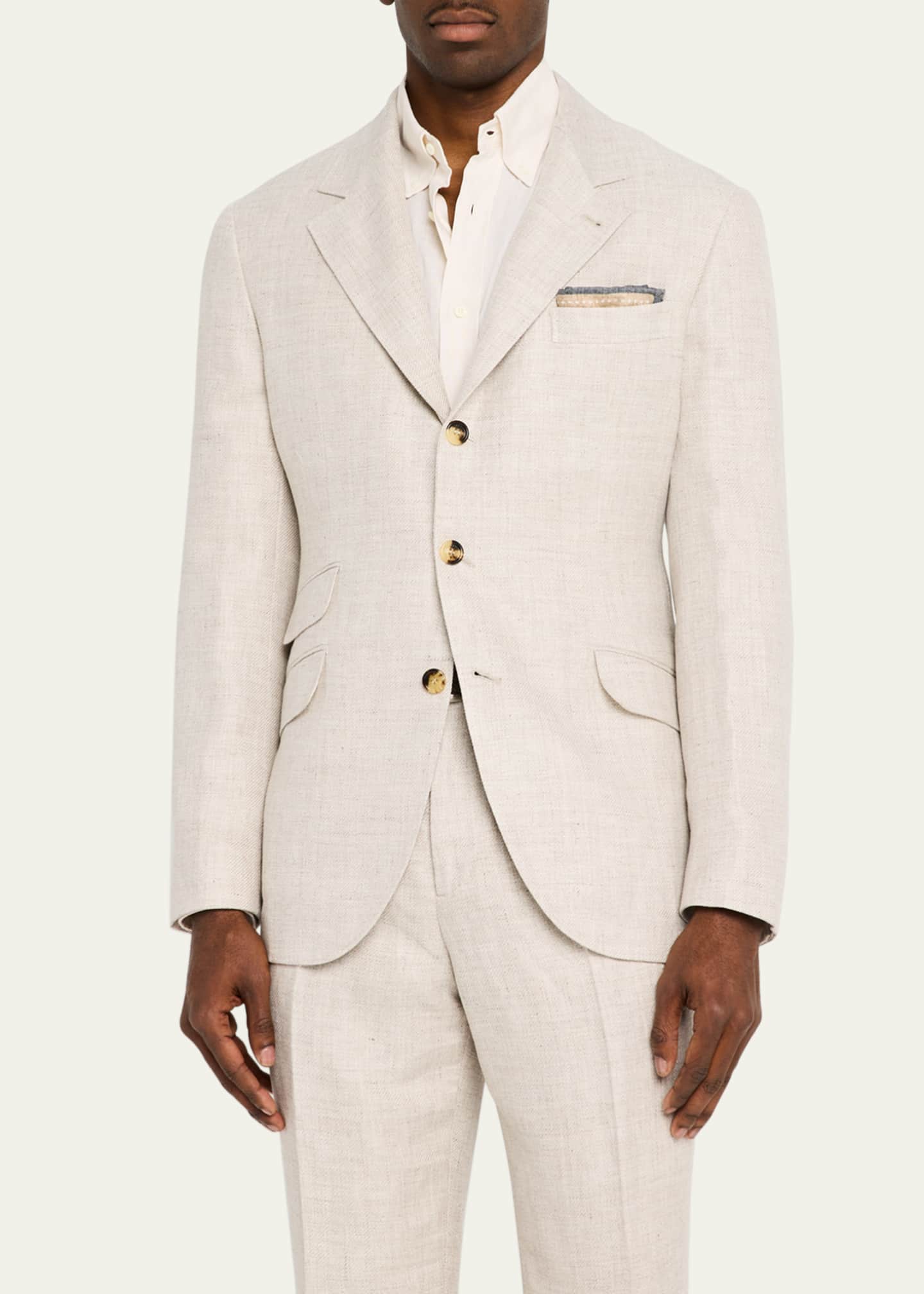 Brunello Cucinelli Men's Cavallo Two-Piece Suit Image 4 of 5