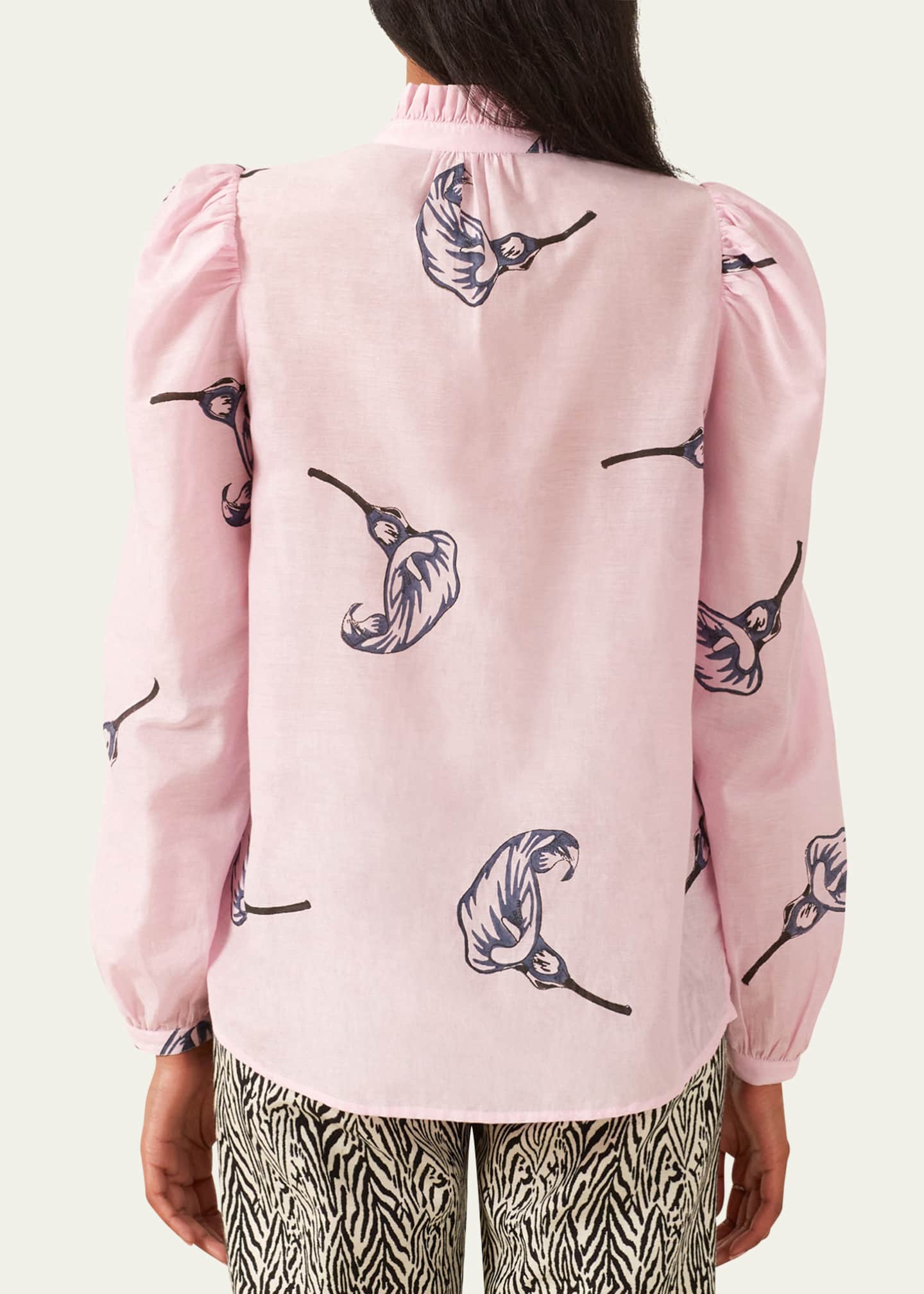 Annabel Long-Sleeve Calla Lily Shirt