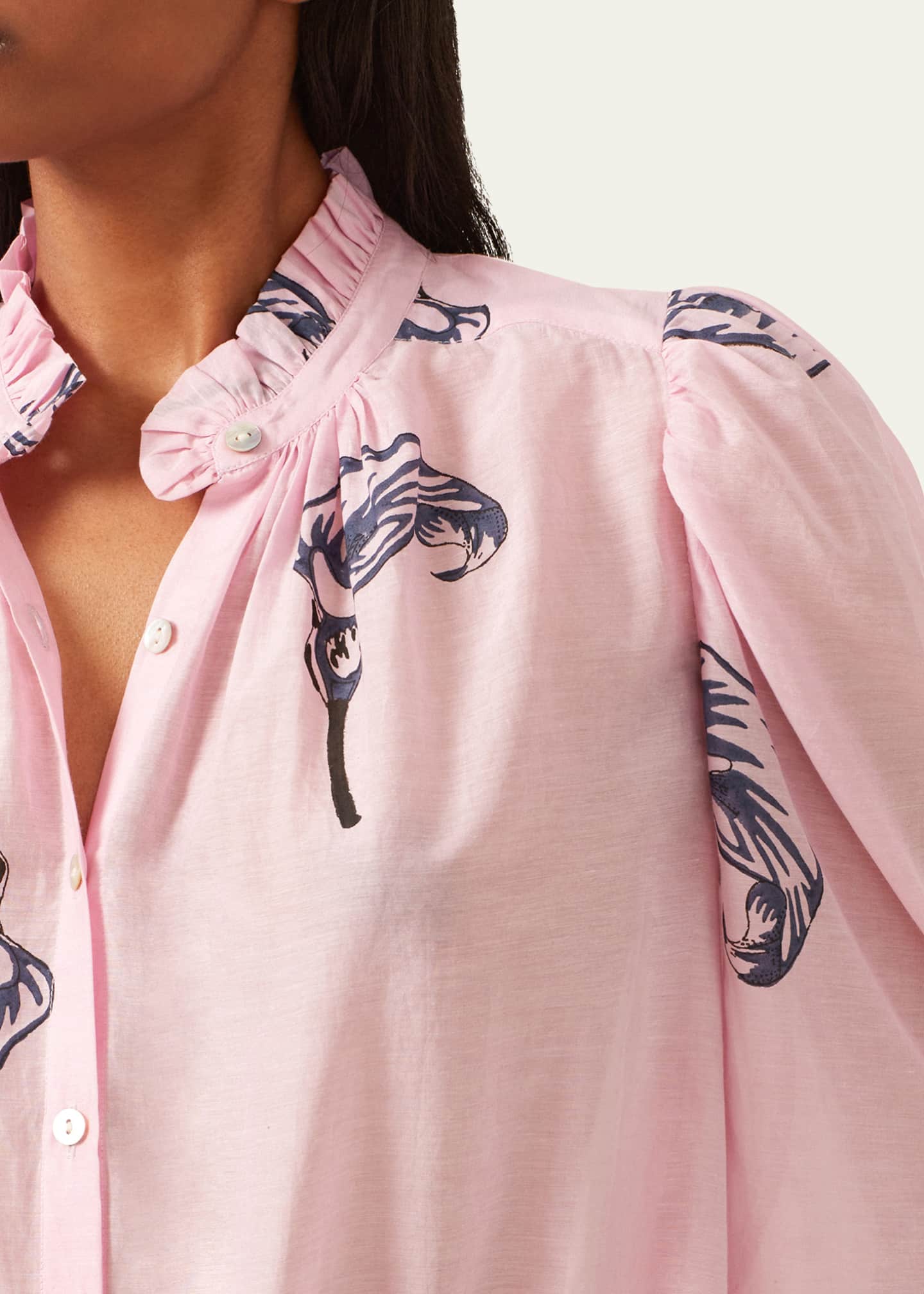 Annabel Long-Sleeve Calla Lily Shirt