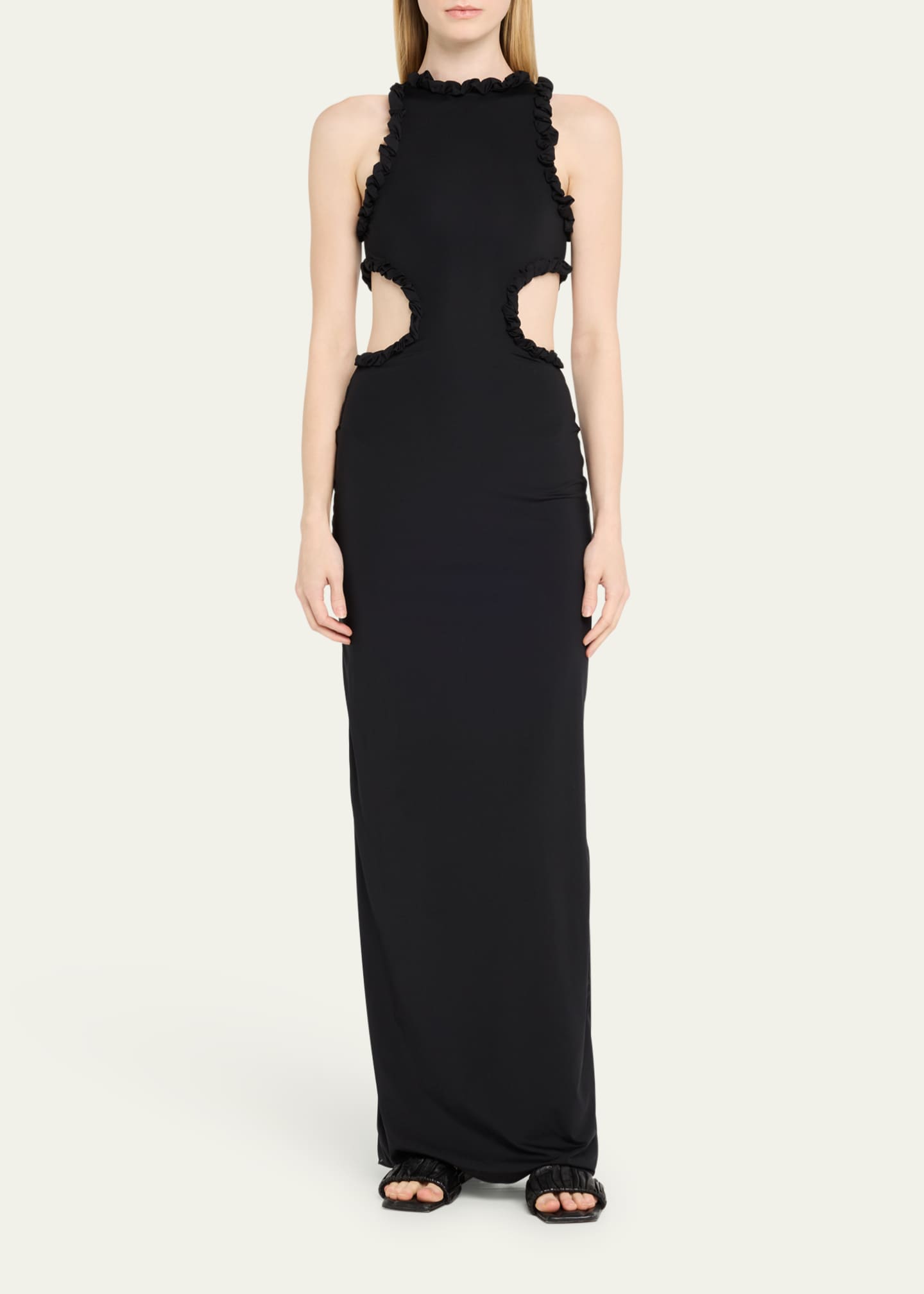 Maygel Coronel Anassa Cutout Maxi Dress, Black, Women's, Casual & Work Dresses Maxi Dresses
