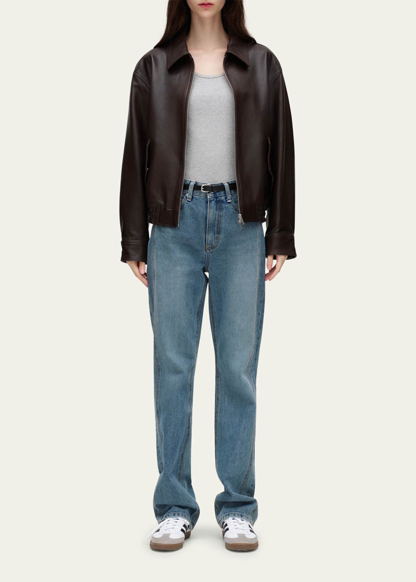 Dunst Blouson Lambskin Leather Jacket, Unisex Image 2 of 4