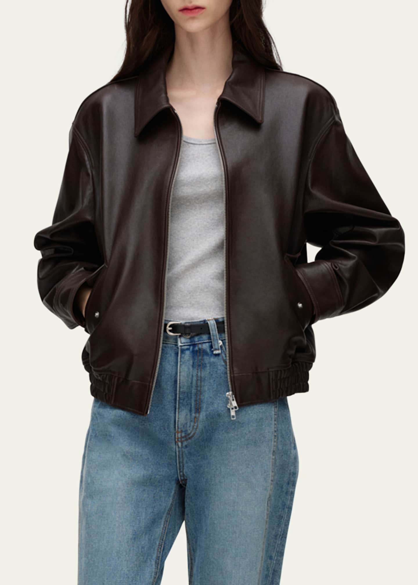 Dunst Blouson Lambskin Leather Jacket, Unisex Image 4 of 4
