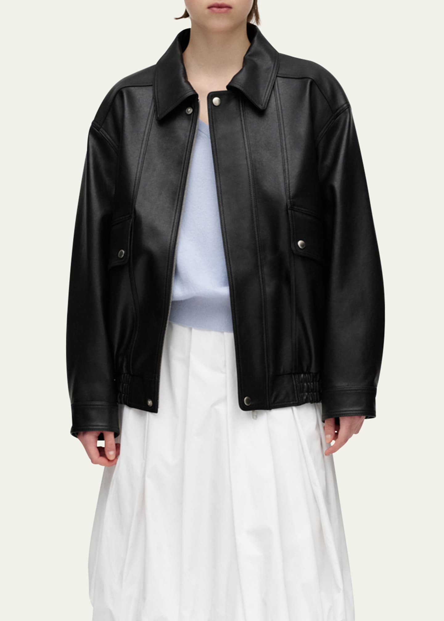Dunst Oversized Vintage Leather Jacket, Unisex Image 4 of 4