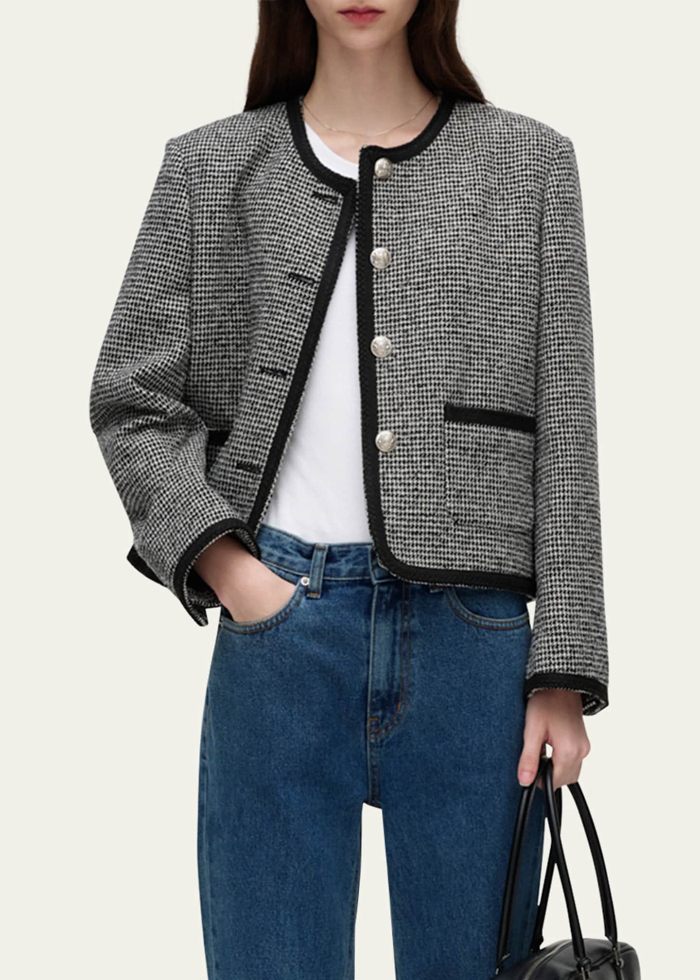 Dunst Classic Bouclé Tweed Jacket Image 4 of 4