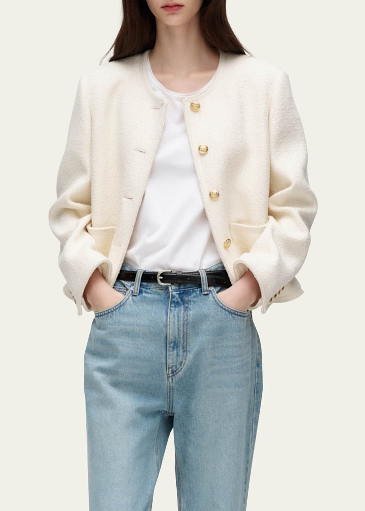 Dunst Classic Bouclé Tweed Jacket Image 4 of 4